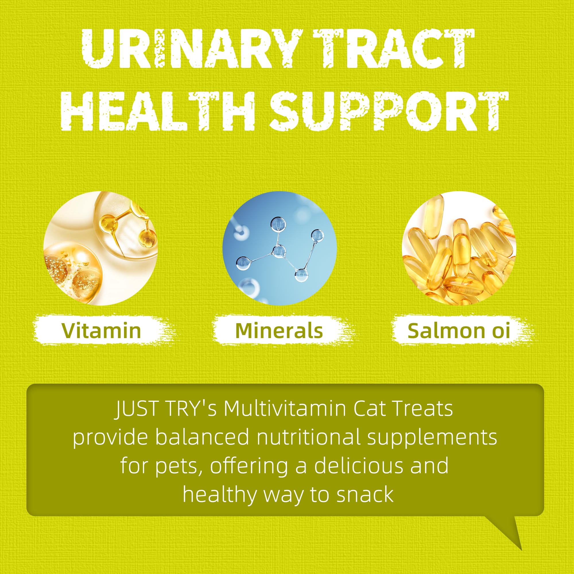 13.4oz Cat Multivitamin Crunchy Chew Treats - Immune Support, Joint Health, Skin & Coat Care, Digestive Aid - Vitamin Enriched Cat Snacks for Adult & Senior Cats - Perfect for Daily Rewards and Training