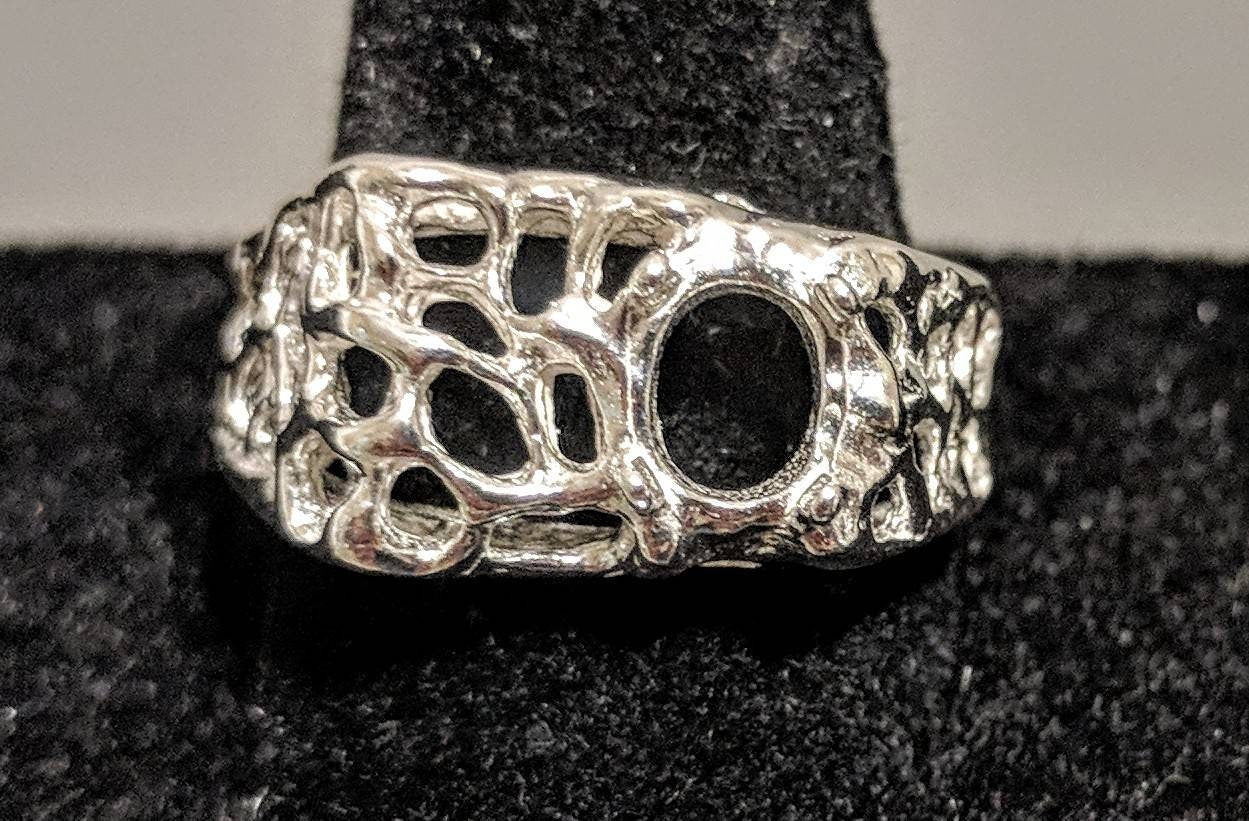 10K Gold or Sterling Silver Men's 8x6mm Oval Mesh Freeform Blank Ring - Sizes 9 & 11 (Setting 163 299/143 299) - Perfect for Weddings, Engagements & Everyday Wear
