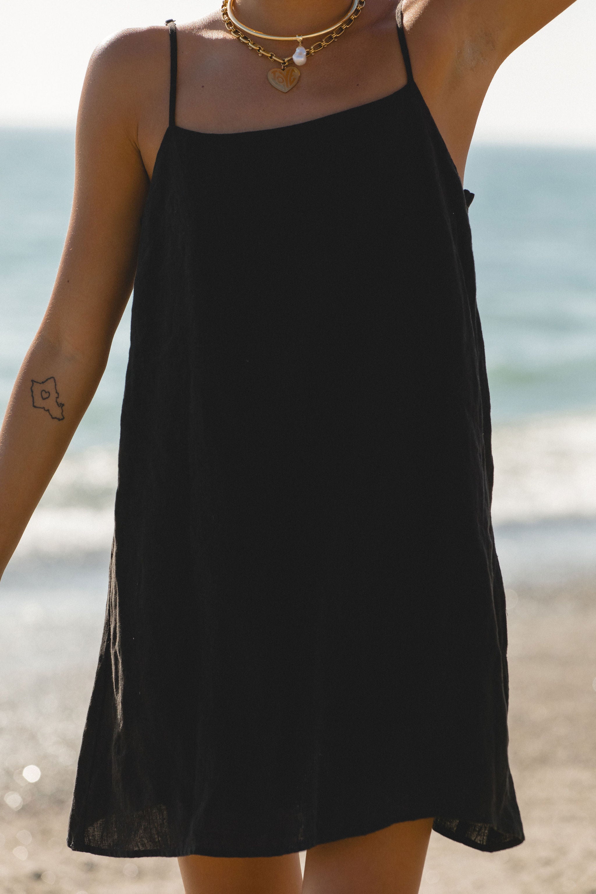Sicily Linen Mini Dress for Women - Breathable Summer Sundress with Pockets | Perfect for Beach Vacation, Date Night & Casual Outings