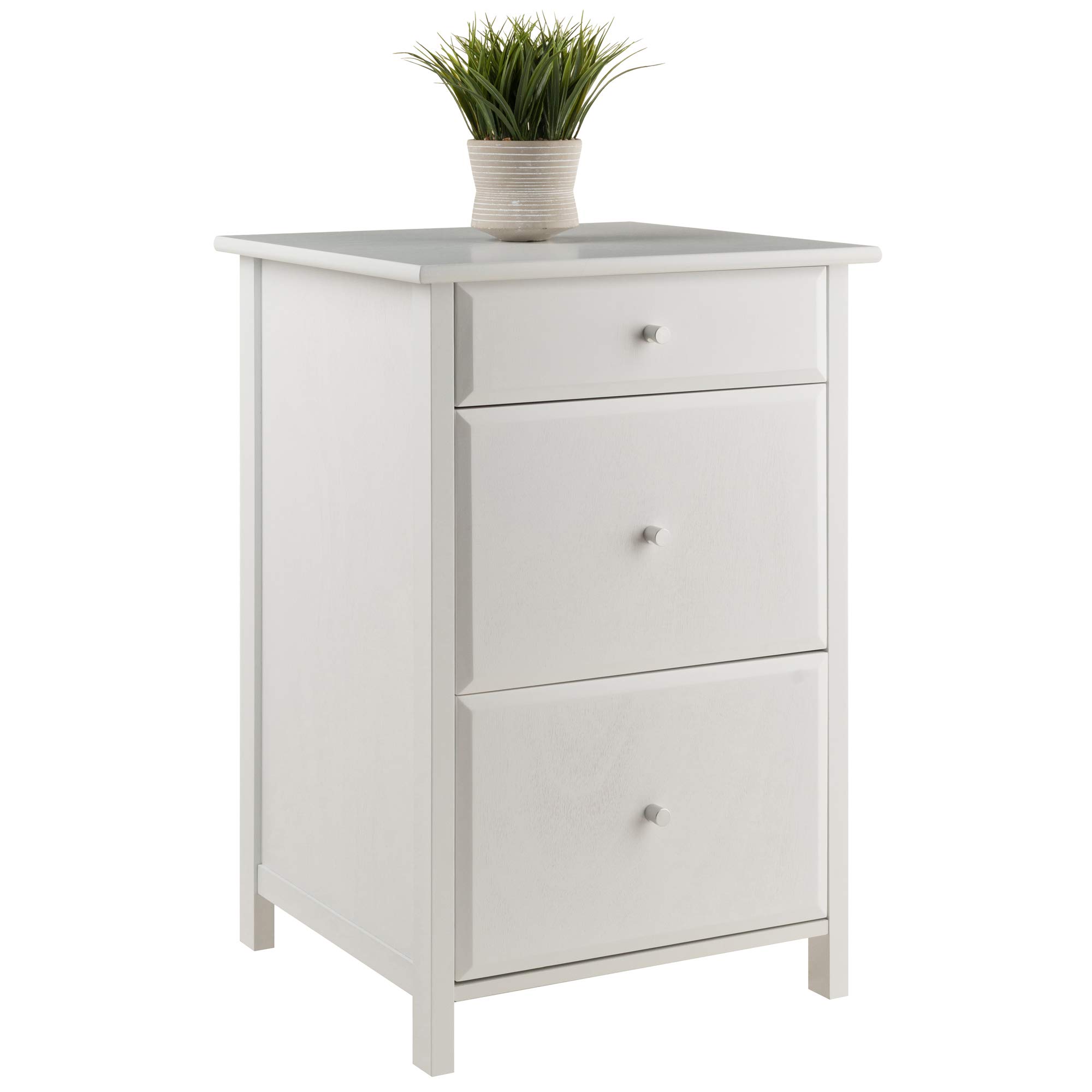 Winsome Delta File Cabinet, White - 2-Drawer Letter Size Home Office Storage for Documents & Folders - Perfect for Organizing Files in Home Office, Study, or Workspace