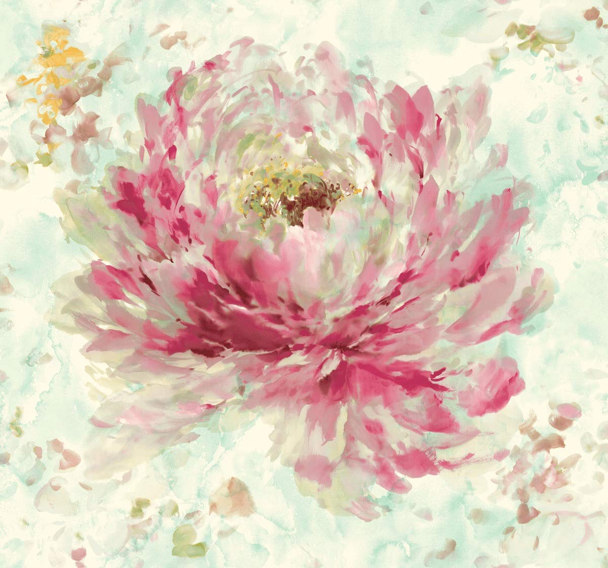 Luxury Floral Wallpaper - Pink, Green & Gold Blossom Designs for Home Decor | Peel & Stick Wallpaper for Bedroom, Living Room, Bathroom