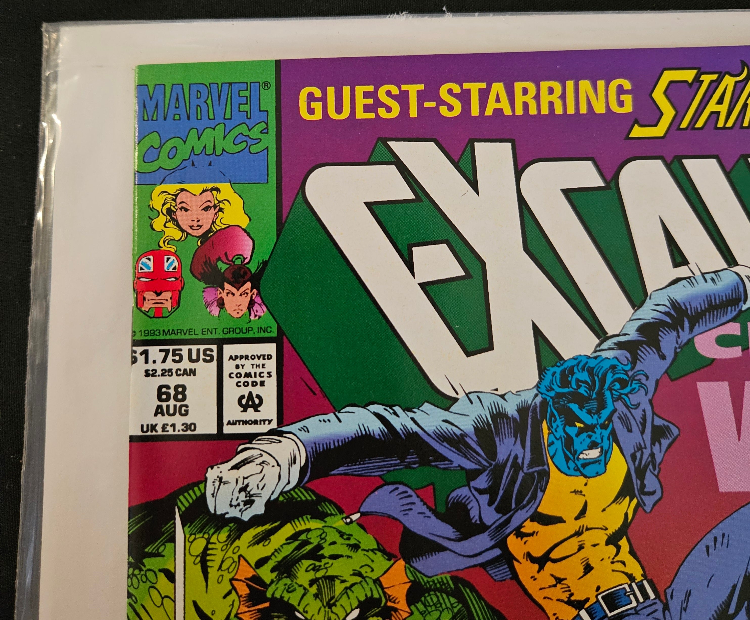 Marvel Comic Book Excalibur #68 (Nov 1993) - Even the Best Laid Plans - Near Mint Condition - UPC 071486017717 - Collectible Comic for Marvel Fans & Comic Book Collectors
