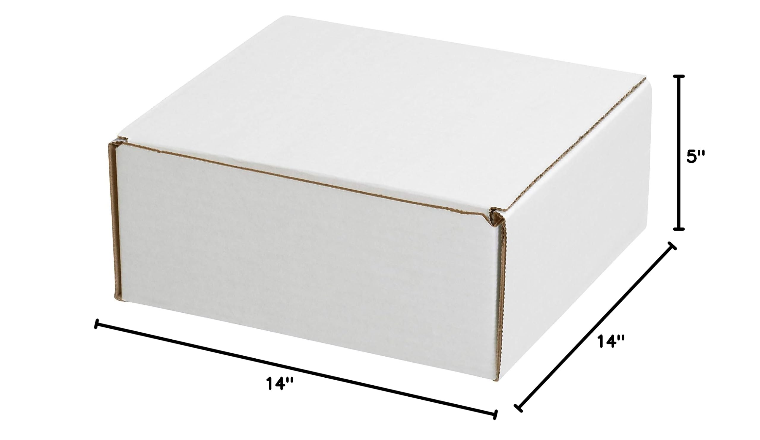 BOX USA ML14145 14x14x5 Inches White Literature Mailers - Pack of 50 | Secure Shipping for Books, Documents & Catalogs | Perfect for Mailing, Storage & Office Organization
