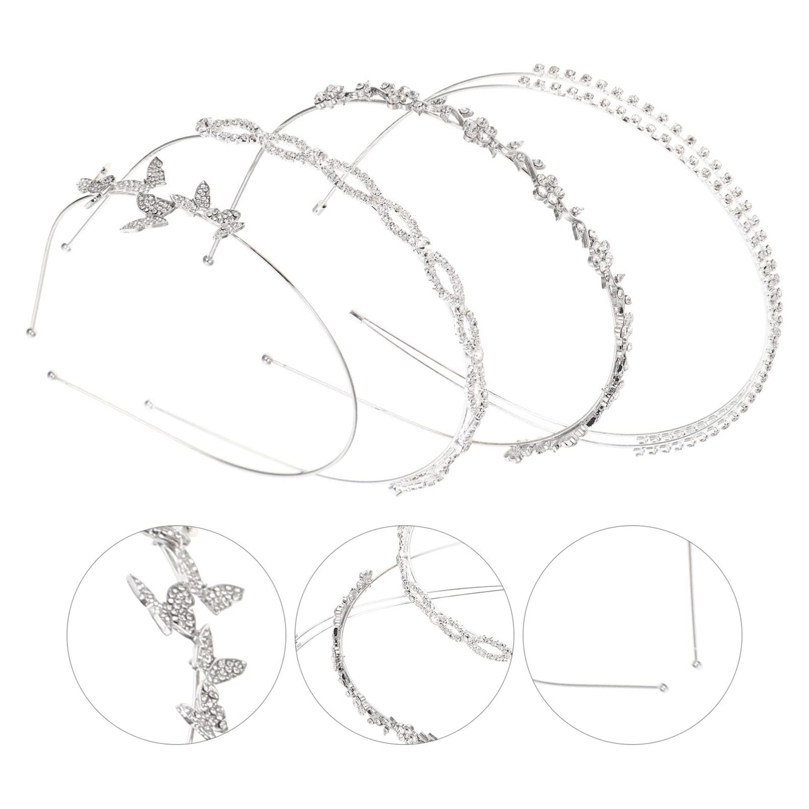 FOMIYES 4pcs Rhinestone Headband for Women - Elegant Wedding & Party Hair Accessories, Metal Headpiece with Crystals for Bridesmaids, Girls, Special Occasions | Perfect for Weddings, Proms, Dances & Formal Events