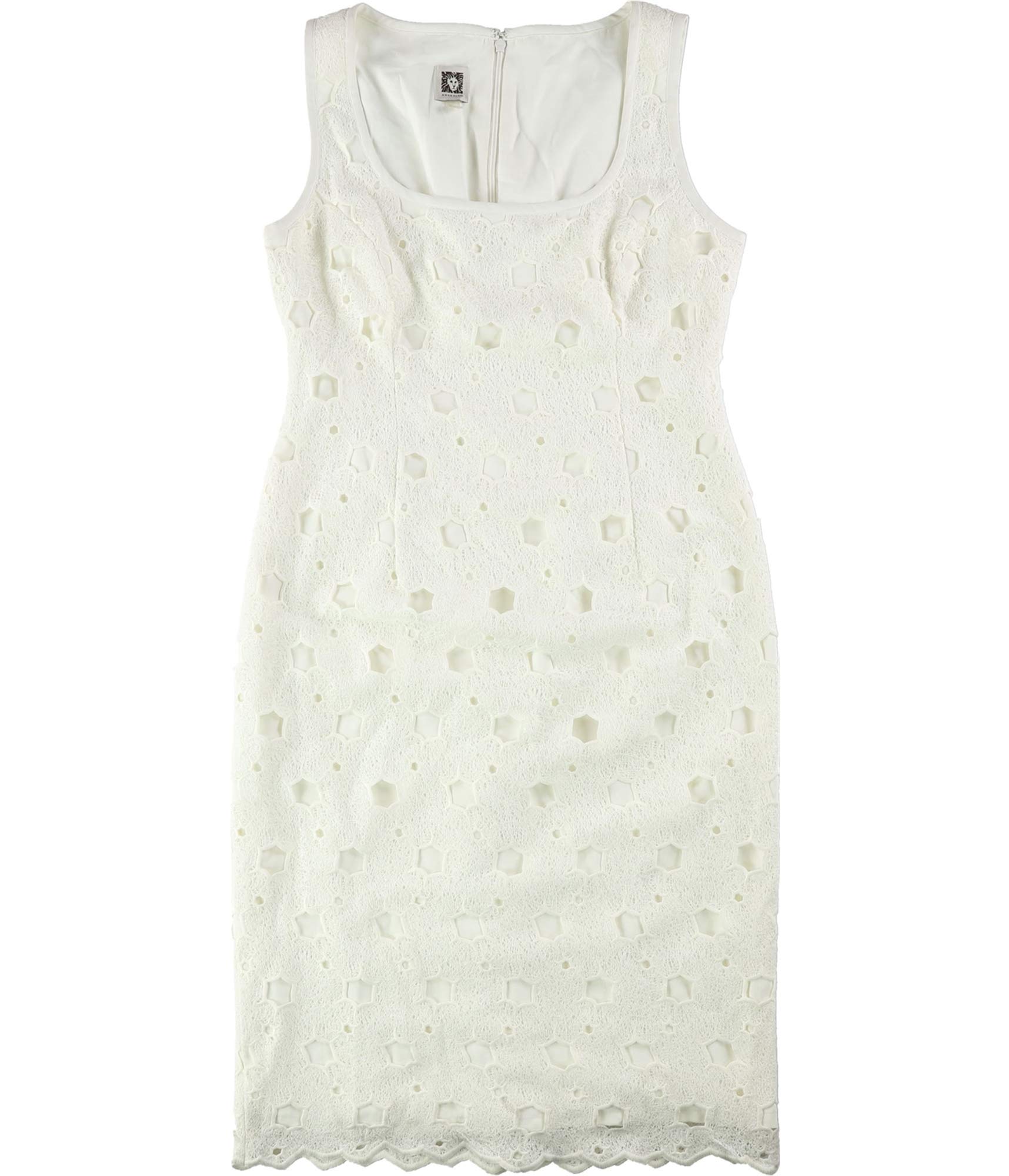 Anne Klein Women's Crochet A-Line Dress - Floral Lace Summer Dress for Casual Wear, Beach Vacation & Special Occasions