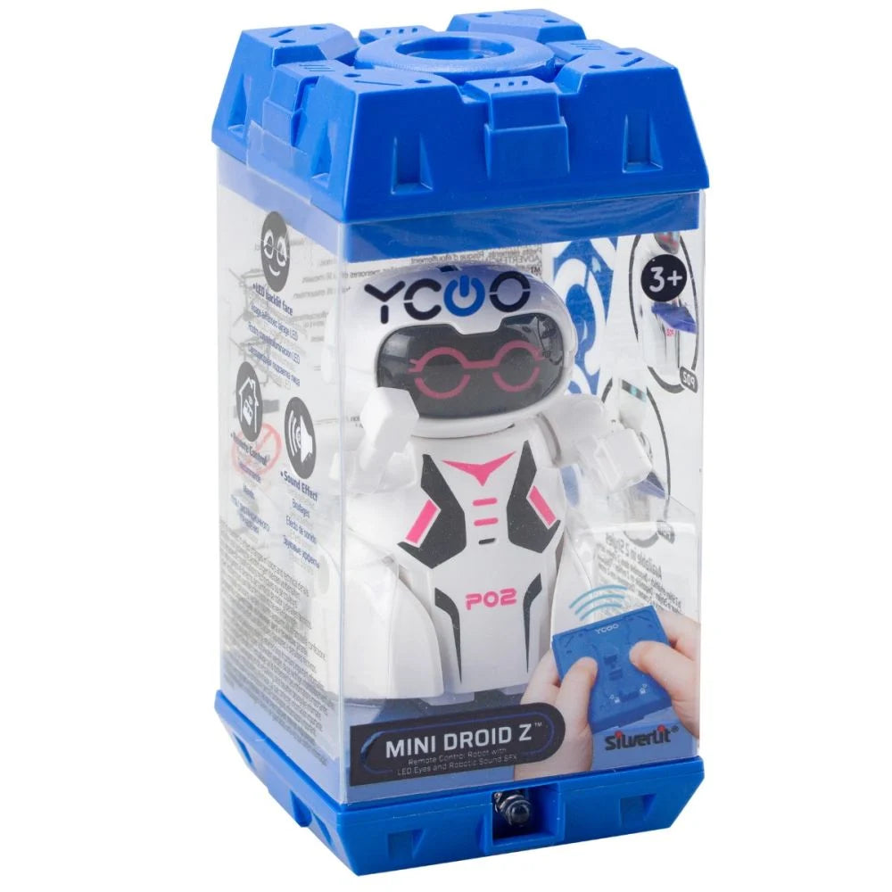 Silverlit Robo Mini Droid Z - Interactive Robot Toy for Kids with Remote Control, LED Lights & Sound Effects | STEM Learning Toy for Boys & Girls Ages 6+ | Perfect for Birthday Gifts, Indoor Play & Tech Enthusiasts