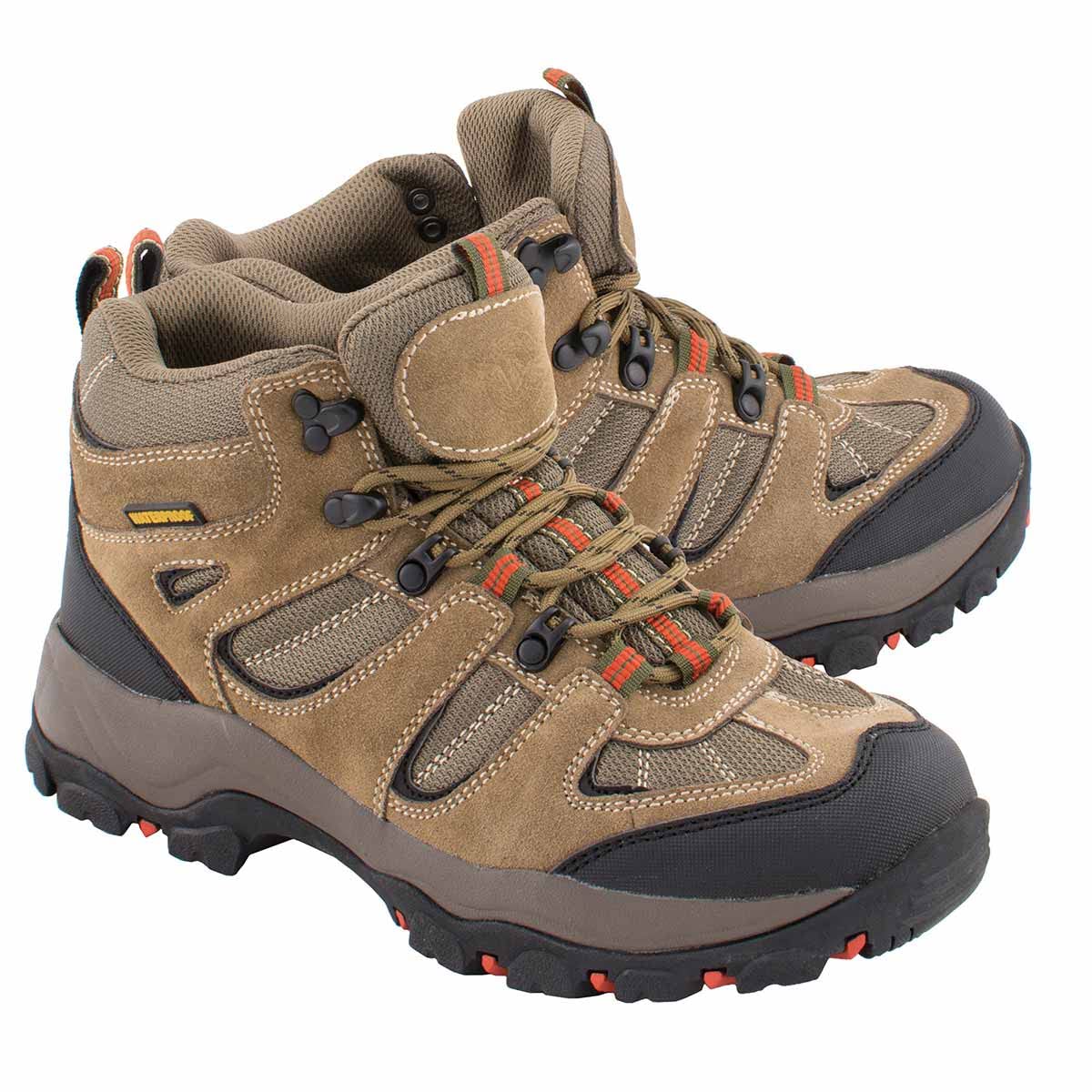 Milwaukee Leather MBM9150 Men's Waterproof Hiking Boots - Brown Lace-Up Outdoor Shoes for Trekking & Mountain Climbing