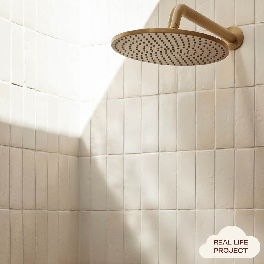 Noosa Gloss Zellige Taupe Tile - Premium Ceramic Wall & Floor Tile for Bathroom, Kitchen Backsplash, and Shower Surrounds