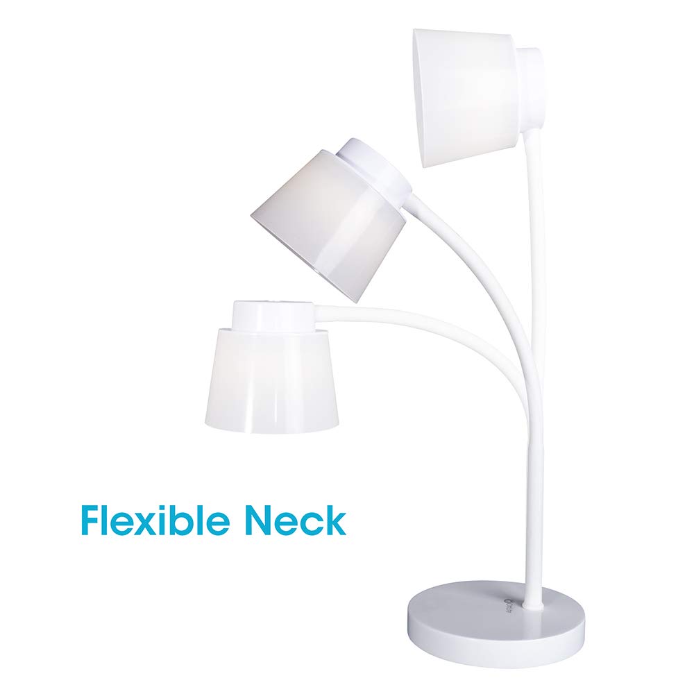 OttLite Clarify LED Desk Lamp with 4 Brightness Settings – Touch Control, Adjustable Neck, ClearSun Lighting for Home Office, Study & Reading – Perfect for Work, Homework, Crafts & Nightstand Use