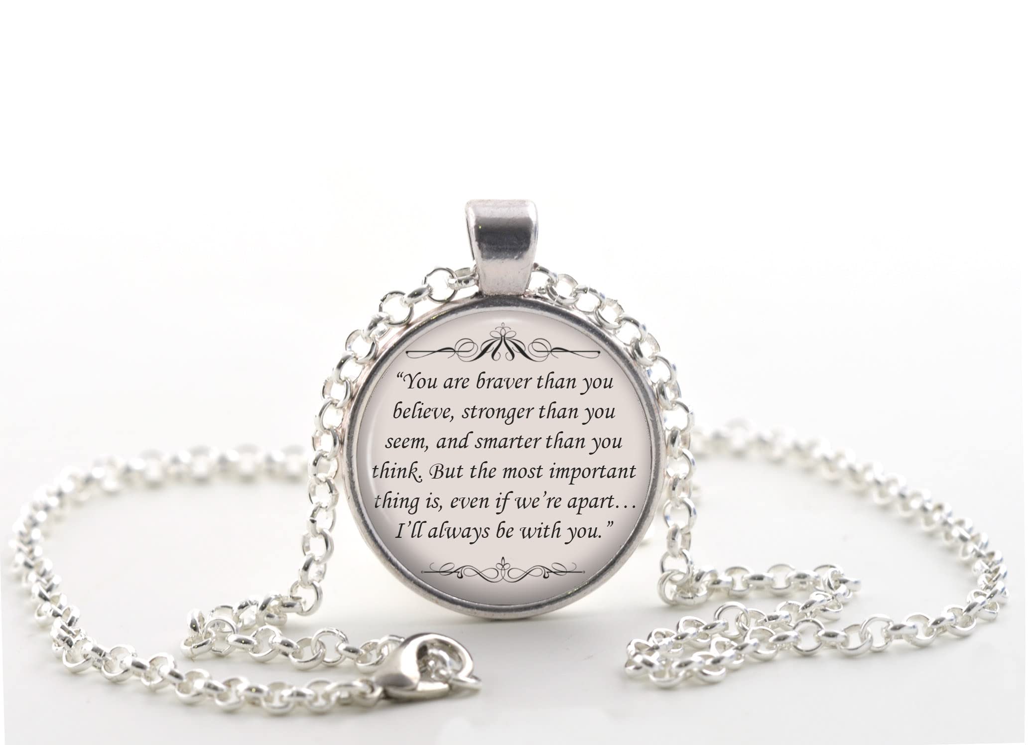 Silver Inspirational Quote Necklace - Motivational Pendant Jewelry for Women & Girls | Perfect Friendship Gift for Birthdays, Anniversaries & Everyday Encouragement