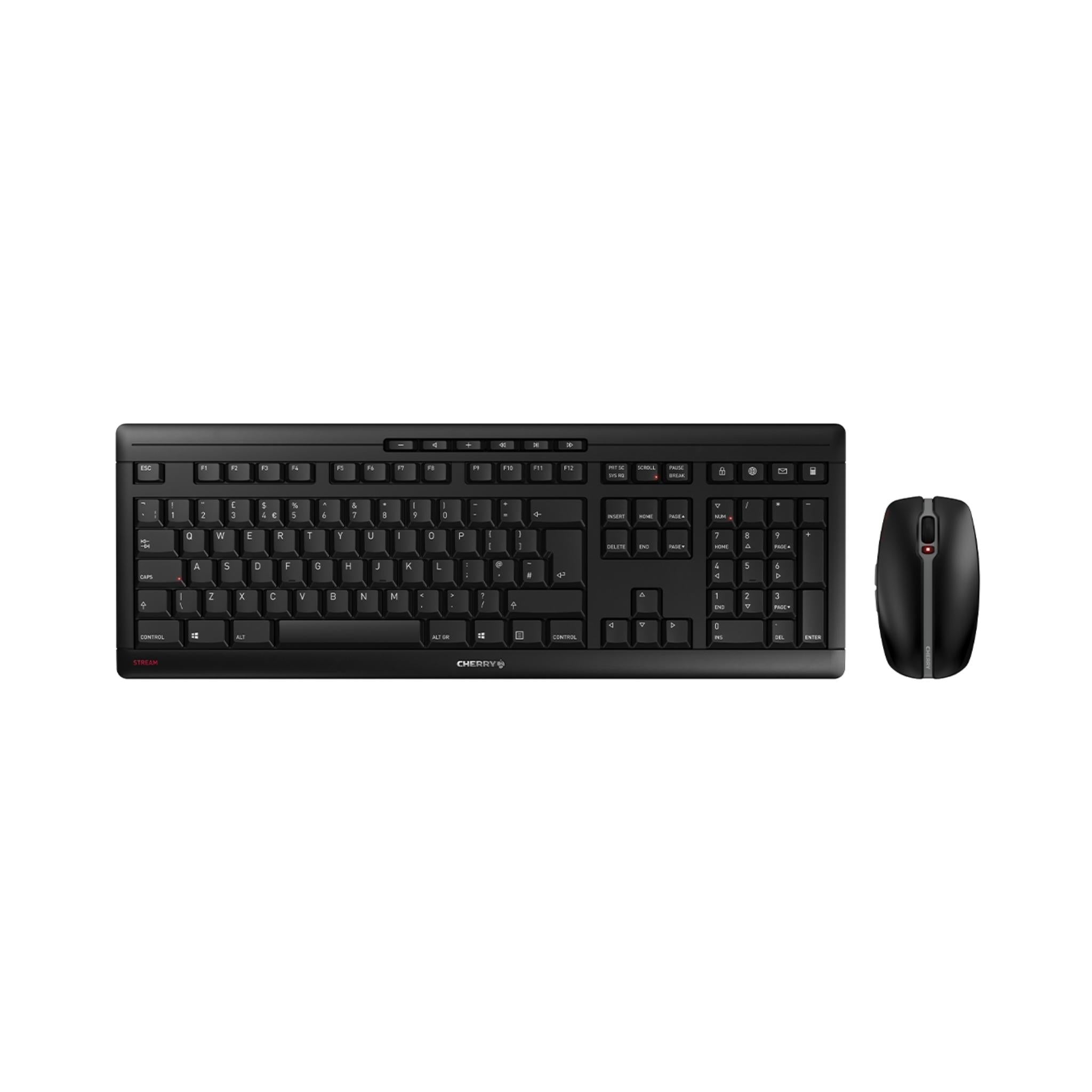 Cherry STREAM Wireless Keyboard and Mouse Combo for PC, Laptop - Ergonomic Design, Quiet Click, Plug & Play - Perfect for Office, Home, Gaming
