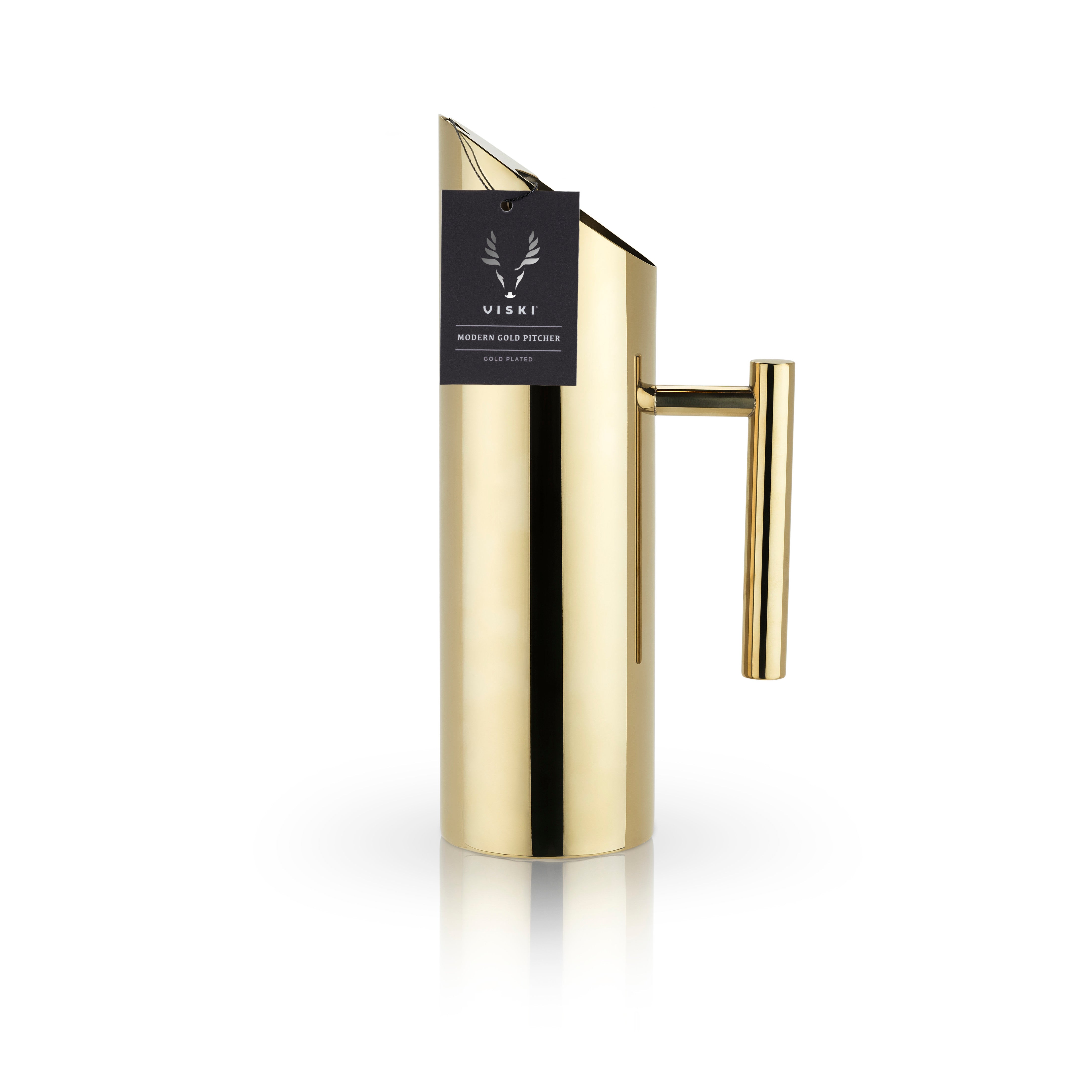 Premium Stainless Steel Pitcher with Gold Finish - Elegant & Durable Water Pitcher for Iced Tea, Lemonade & Cocktails - Perfect for Home, Kitchen & Outdoor Entertaining