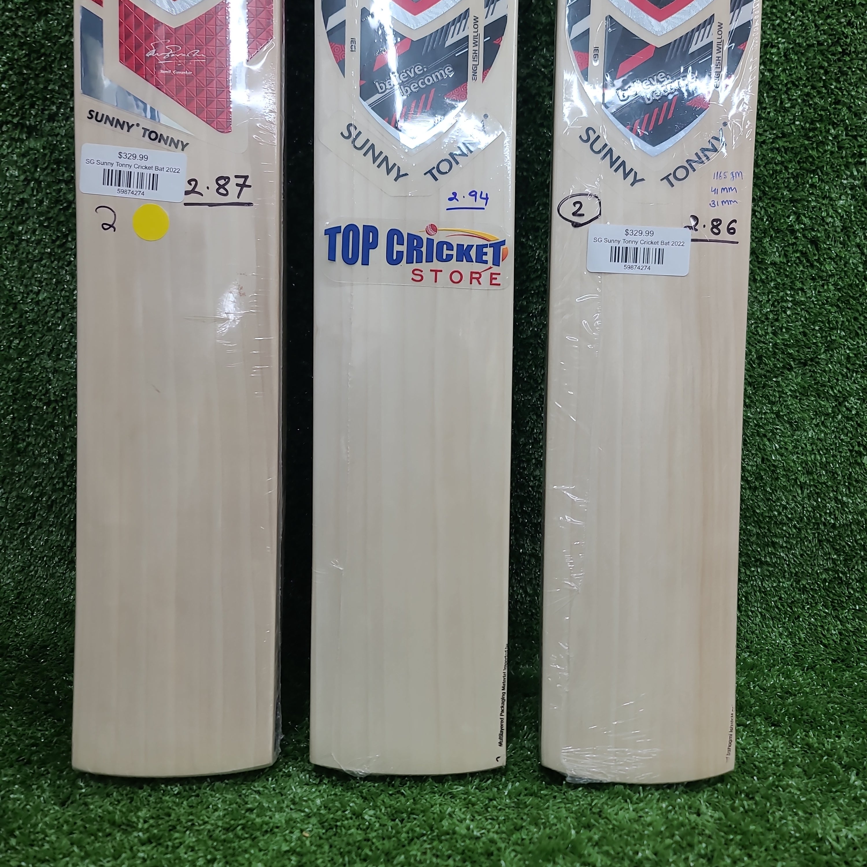 SG Sunny Tonny English Willow Cricket Bat - Premium Quality for Professional & Amateur Players - Perfect for Matches, Training & Backyard Games