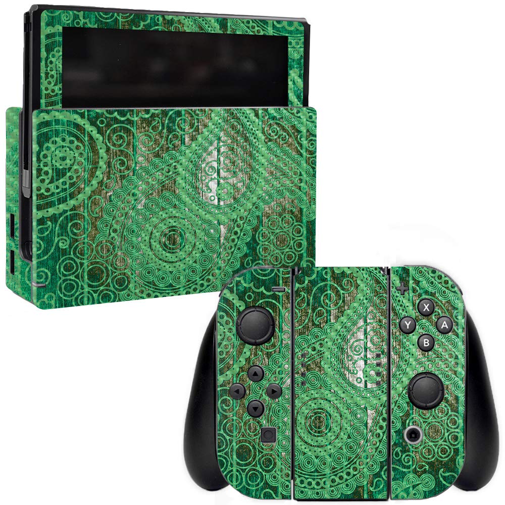 Premium Carbon Fiber Skin for Nintendo Switch - Vintage Paisley Design | Protective & Durable Textured Cover | Easy to Apply & Remove | Made in USA | Perfect for Gaming Protection & Style Upgrade