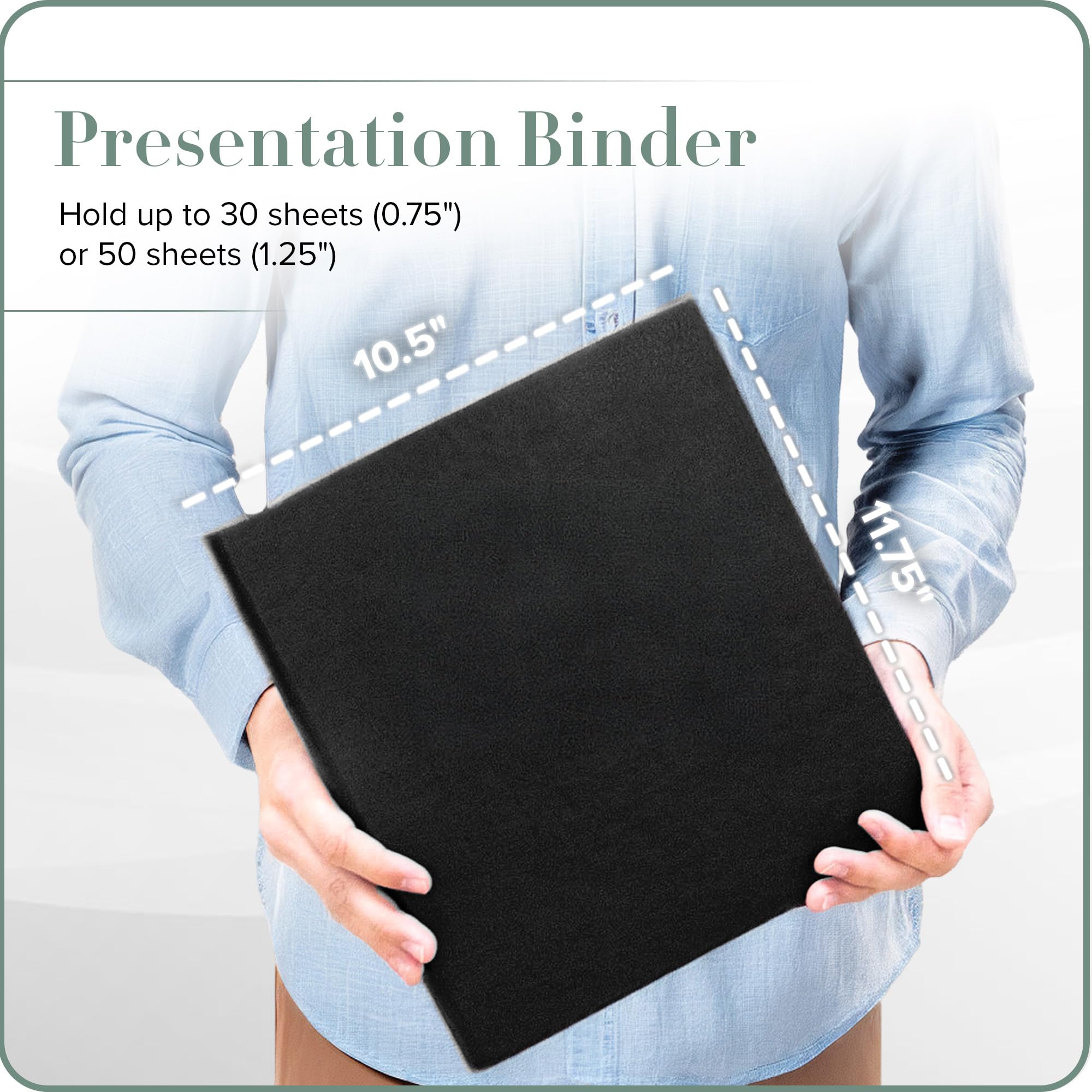 Premium 3-Ring Binder with Plastic Sleeves - 10 Sheet Capacity, 8.5