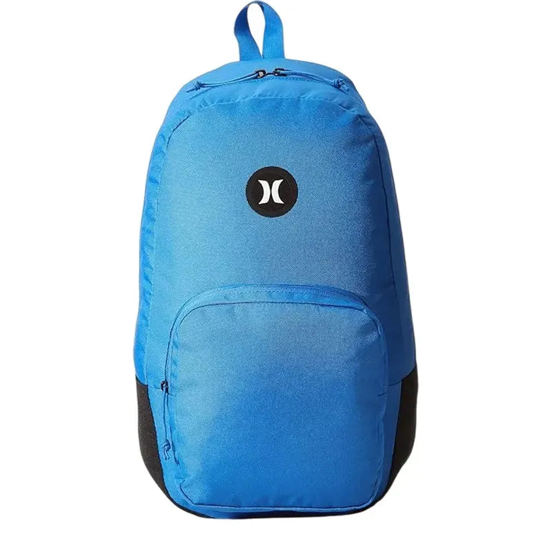 Hurley Bloke II Solid Blue Backpack - Durable Water-Resistant Daypack for School, Travel & Outdoor Adventures