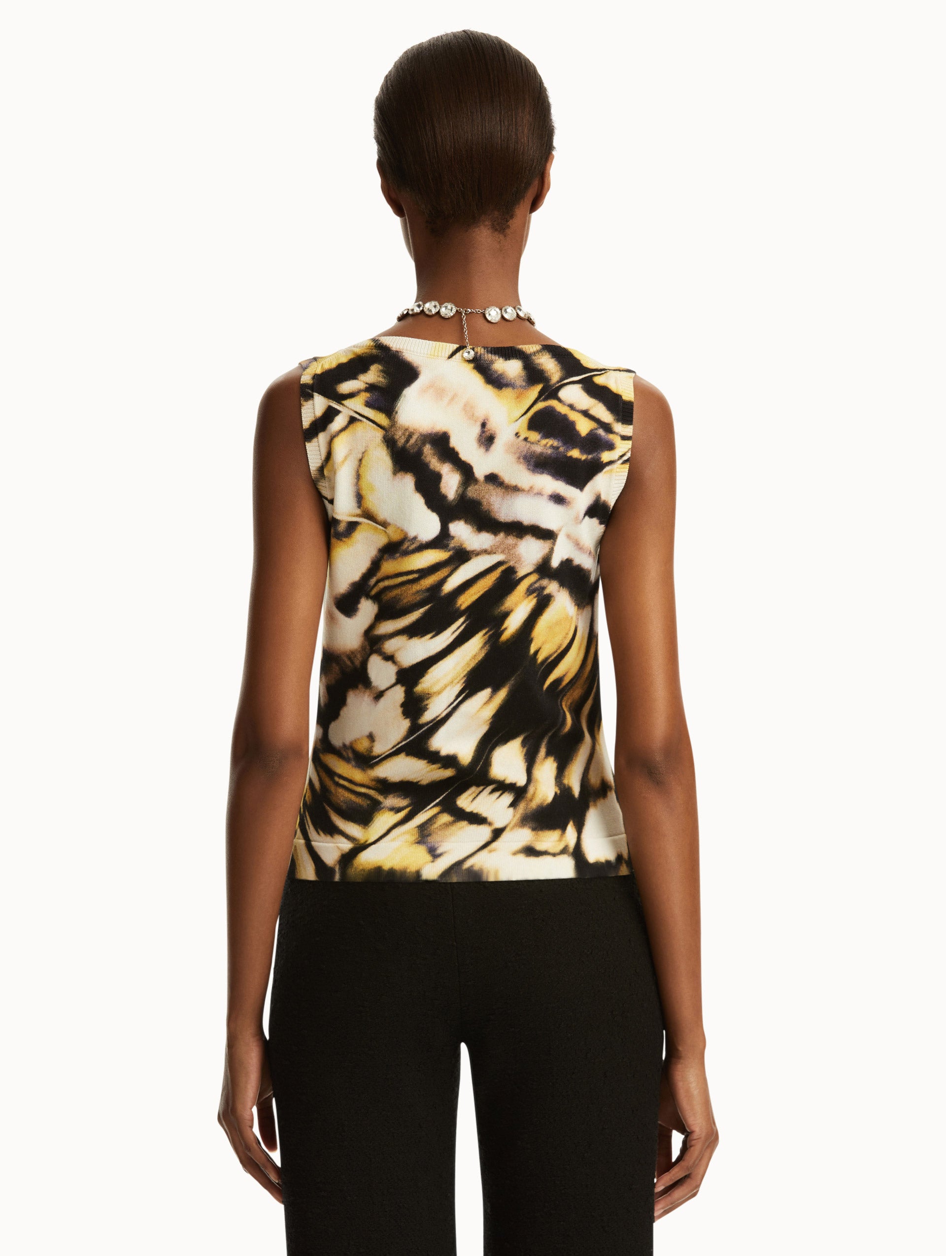 Abstract Butterfly Printed Tank Top - Women's Fashion Sleeveless Blouse for Summer, Beach & Casual Outfits