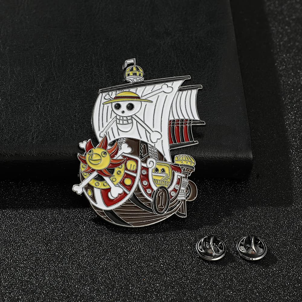 One Piece Anime Character Enamel Pins - Luffy Zoro Sanji Cosplay Metal Badge Set for Backpacks, Jackets & Gifts | Perfect for Anime Fans, Collectors & Cosplay Enthusiasts | Great for Conventions, Cosplay Events & Daily Fashion Accessories