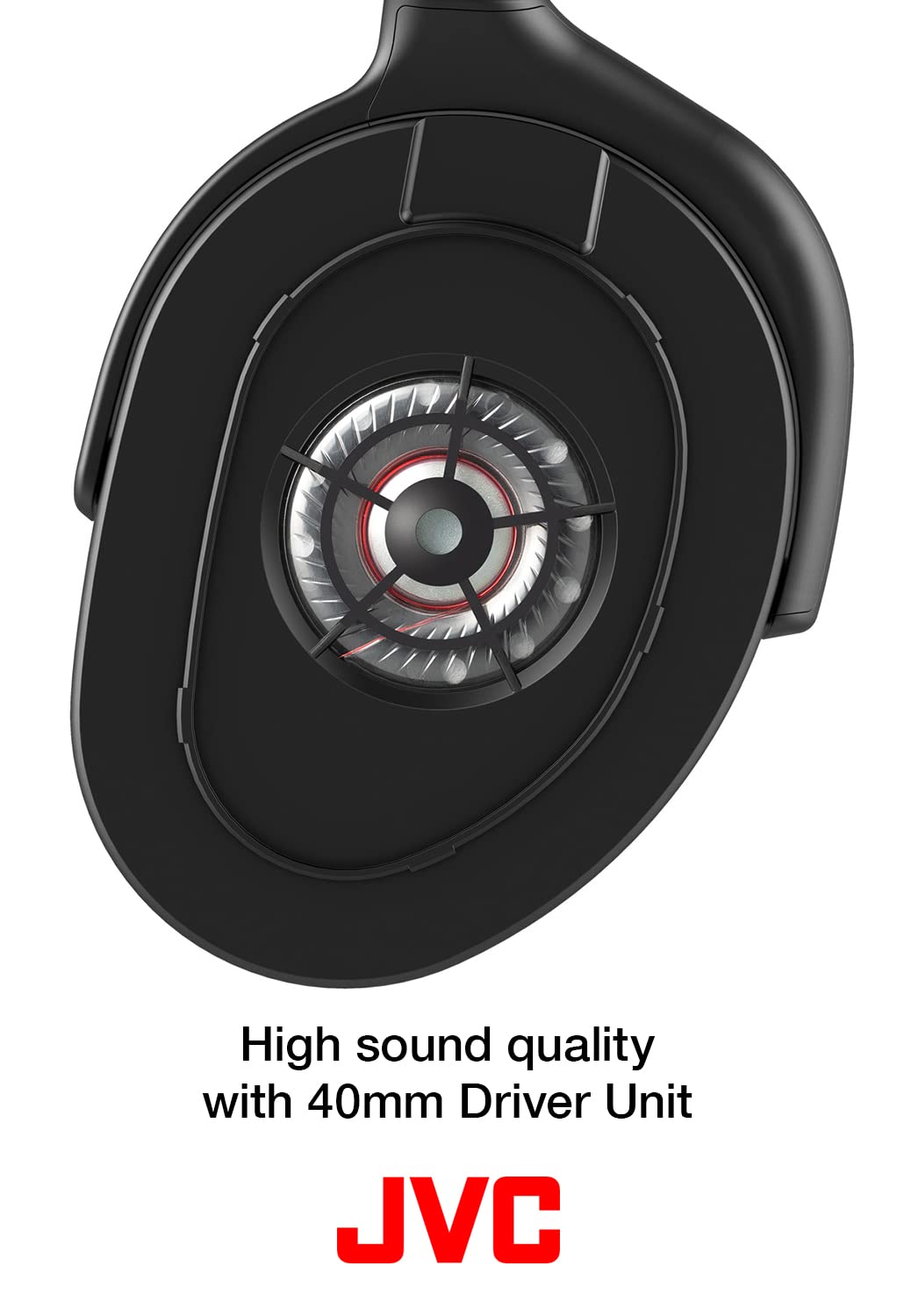 JVC GG01W Ultralight Wireless Gaming Headset - 2.4GHz Low Latency (40ms), 40mm Drivers, Detachable Mic & Cable - Black | Perfect for PC, PS5, Xbox & Mobile Gaming