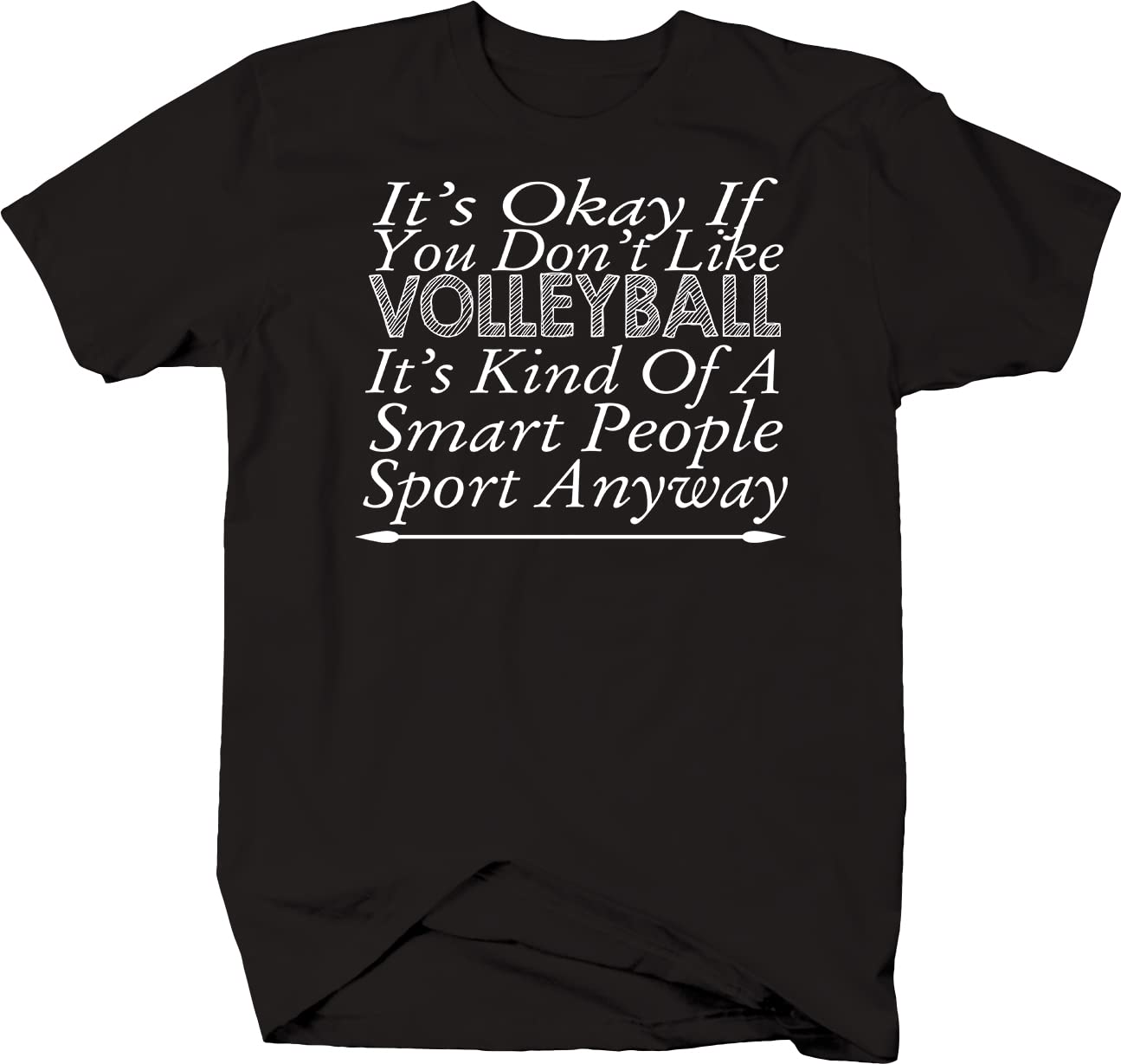 Smart People Volleyball T-Shirt for Men - Funny Graphic Tee in Black | Perfect for Casual Wear, Sports Fans & Gifting
