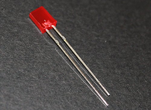 100pcs 2x5x7mm Red Rectangle Diffused LED Lights - High Brightness Diodes for DIY Electronics, Circuit Boards, and Home Decoration Projects
