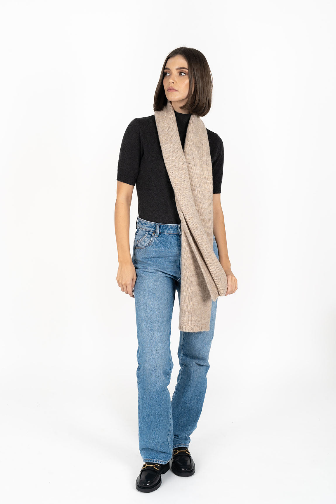 Premium Fortune Hazelnut Wool Scarf - Soft & Warm Winter Accessory for Women & Men - Perfect for Cold Weather, Outdoor Activities & Fashion Styling