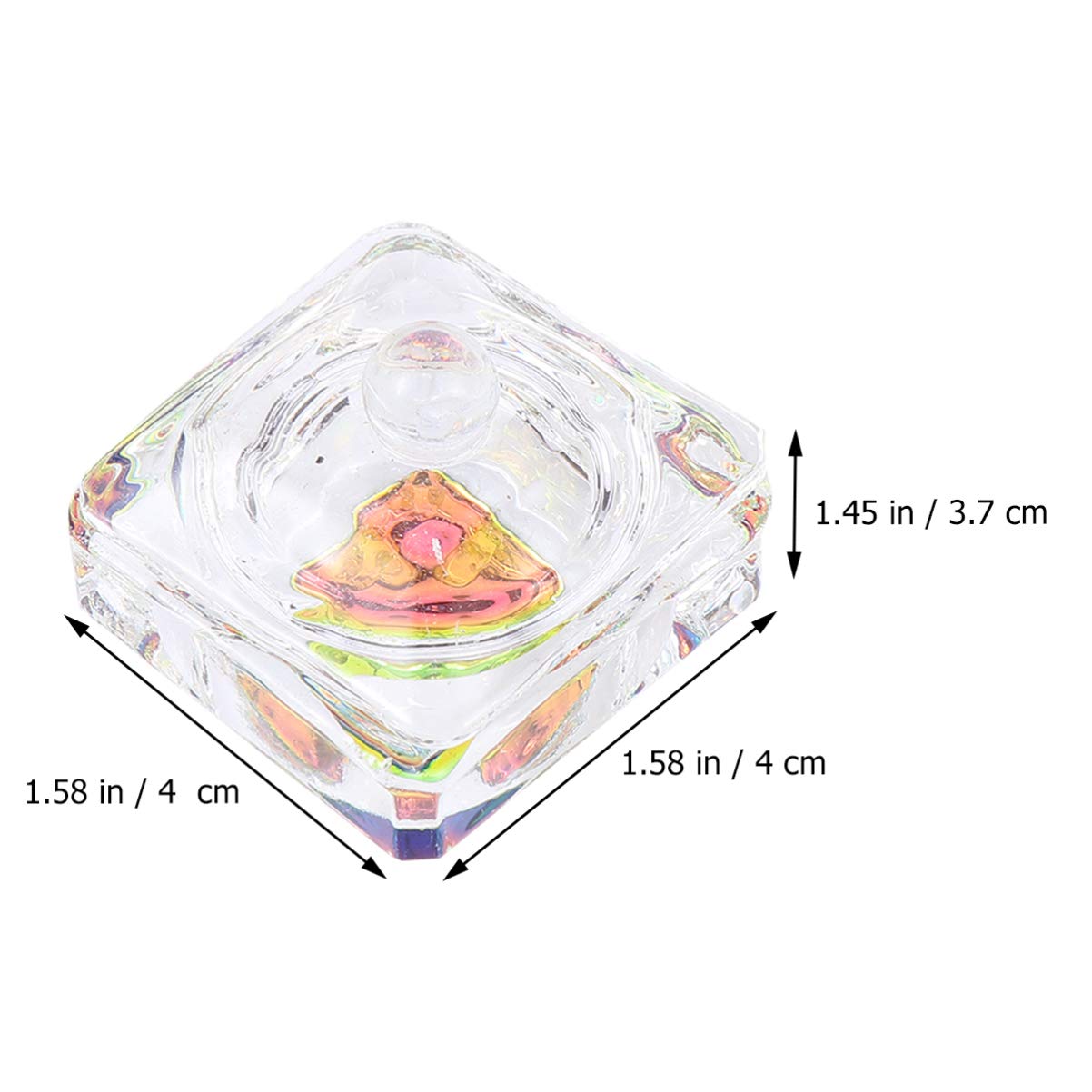 2PCS Crystal Glass Nail Art Cups - Nail Liquid Container & Nail Art Dish for Acrylic Powder, Glitter & Nail Art Supplies | Perfect for Salon, DIY Manicure & Professional Nail Artists