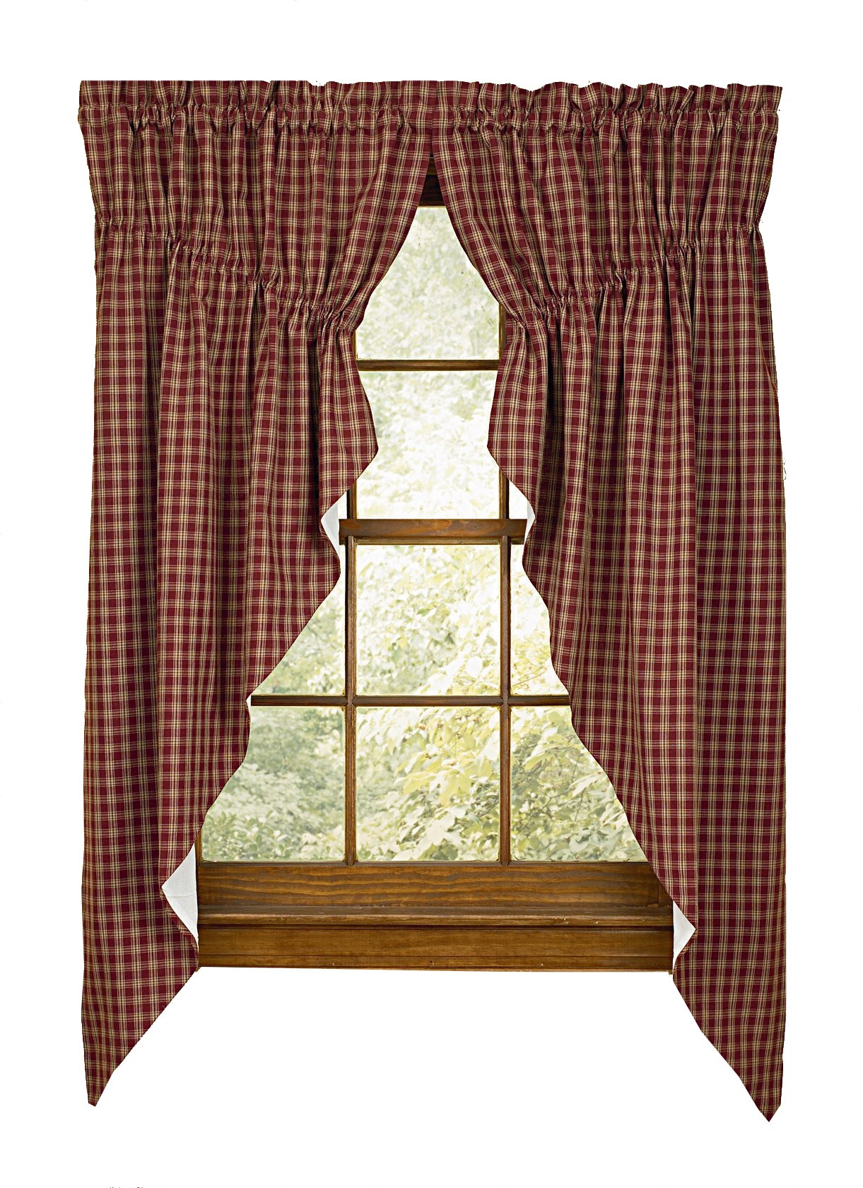 Sturbridge Park Designs 72x63 Inch Wine Prairie Curtains - Elegant Window Treatment for Living Room, Bedroom & Dining Room