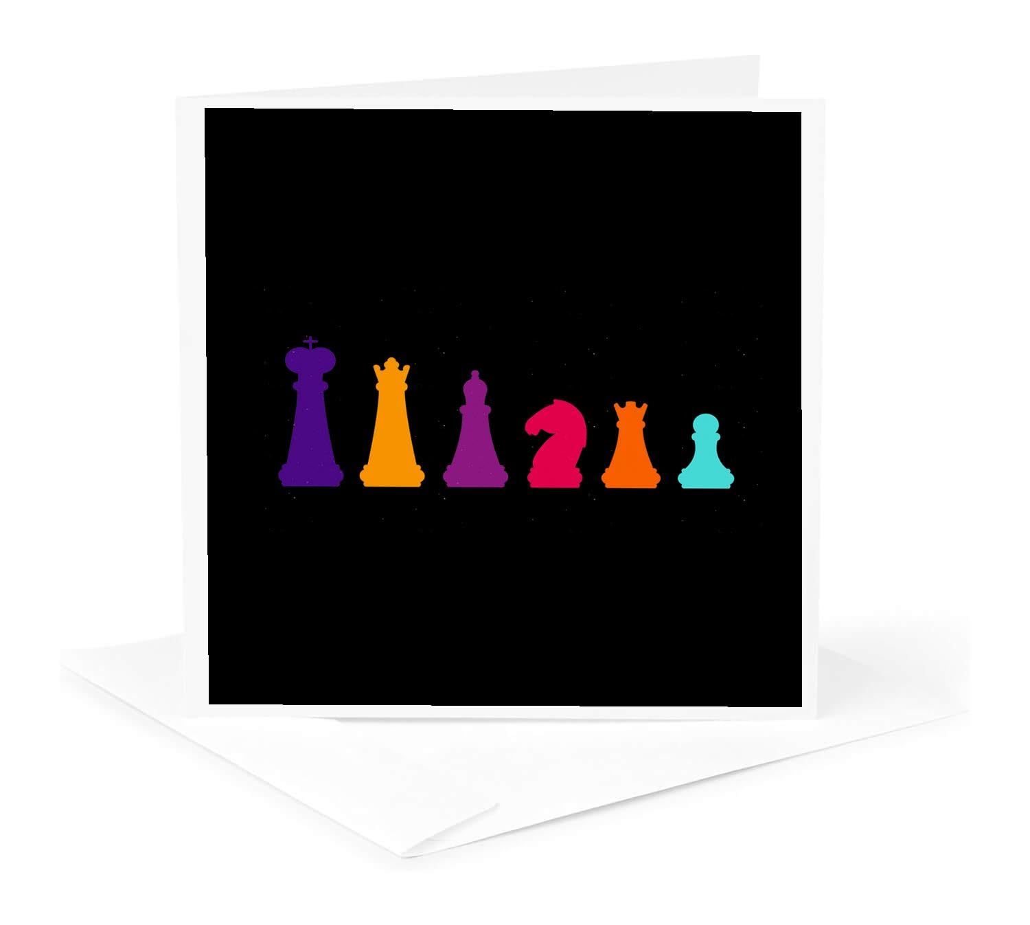3dRose 12 Pack Colorful Chess Figure Game Play Hobby Chessmate Cards - Perfect for Game Nights, Tournaments, and Chess Enthusiast Gifts