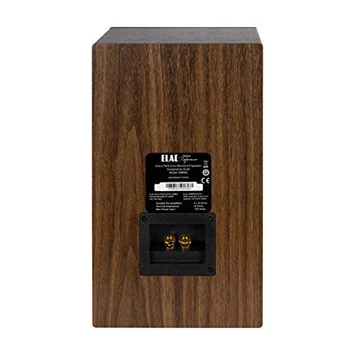 ELAC Debut Reference B6.2 Bookshelf Speakers (Pair) - High-Fidelity Audio, Black Baffle & Walnut Cabinet for Home Theater, Music Listening & Studio Monitoring