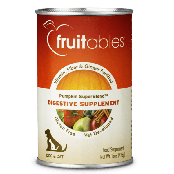 Fruitables SuperBlend Digestive Supplement for Dogs & Cats - Probiotic & Prebiotic Support for Healthy Digestion - Perfect for Sensitive Stomachs & Mealtime Mix-Ins