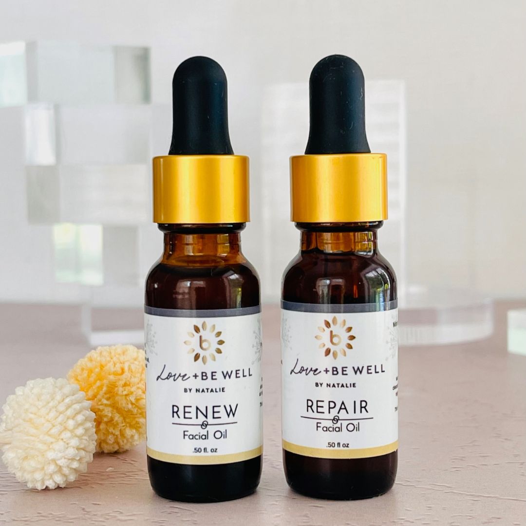 Organic Renew Facial Oil for Glowing Skin - Anti-Aging & Hydrating Face Oil with Vitamin E - Perfect for Night Routine & Dry Skin Care
