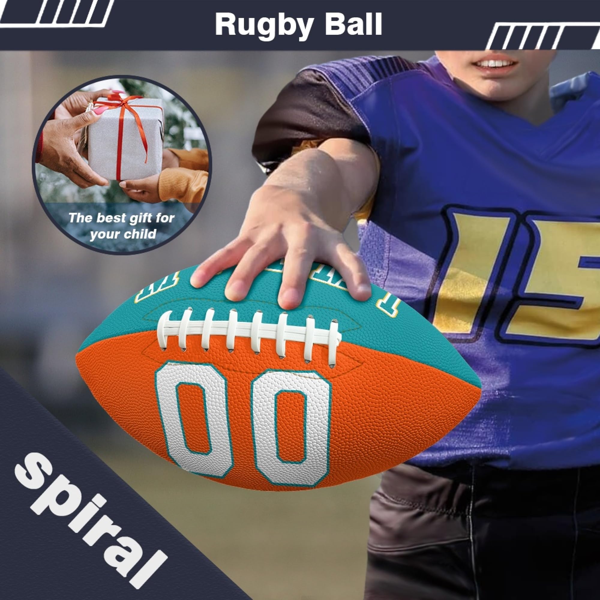Custom Personalized 12 Inch Football - Add Any Name & Number - Perfect Gift for Youth, Boys, Men & Women Football Fans - Great for Games, Training & Collectibles