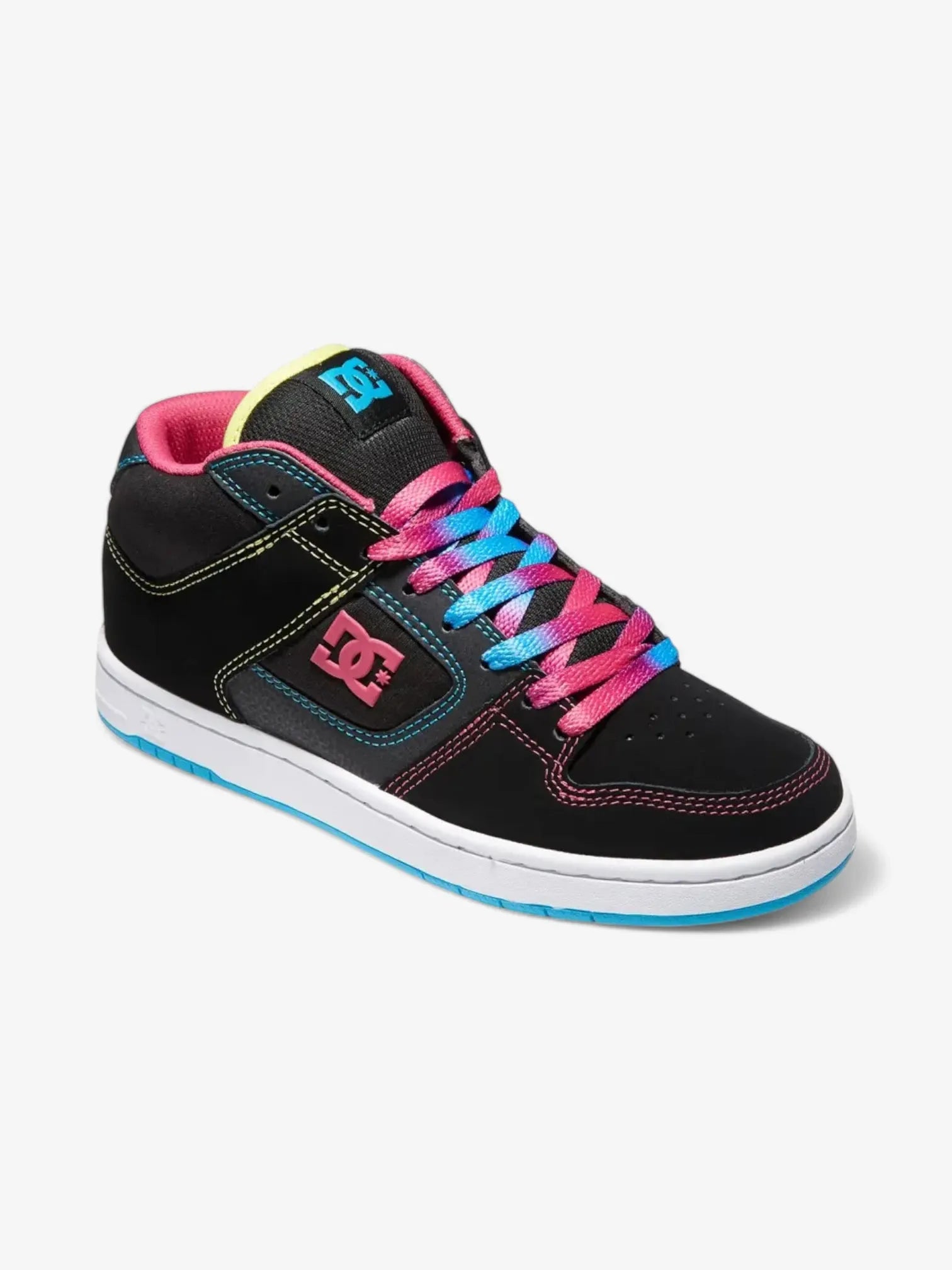 DC Women's Manteca 4 Mid Skate Shoes - Black & Multicolor - Comfortable Sneakers for Skateboarding, Streetwear & Casual Fashion