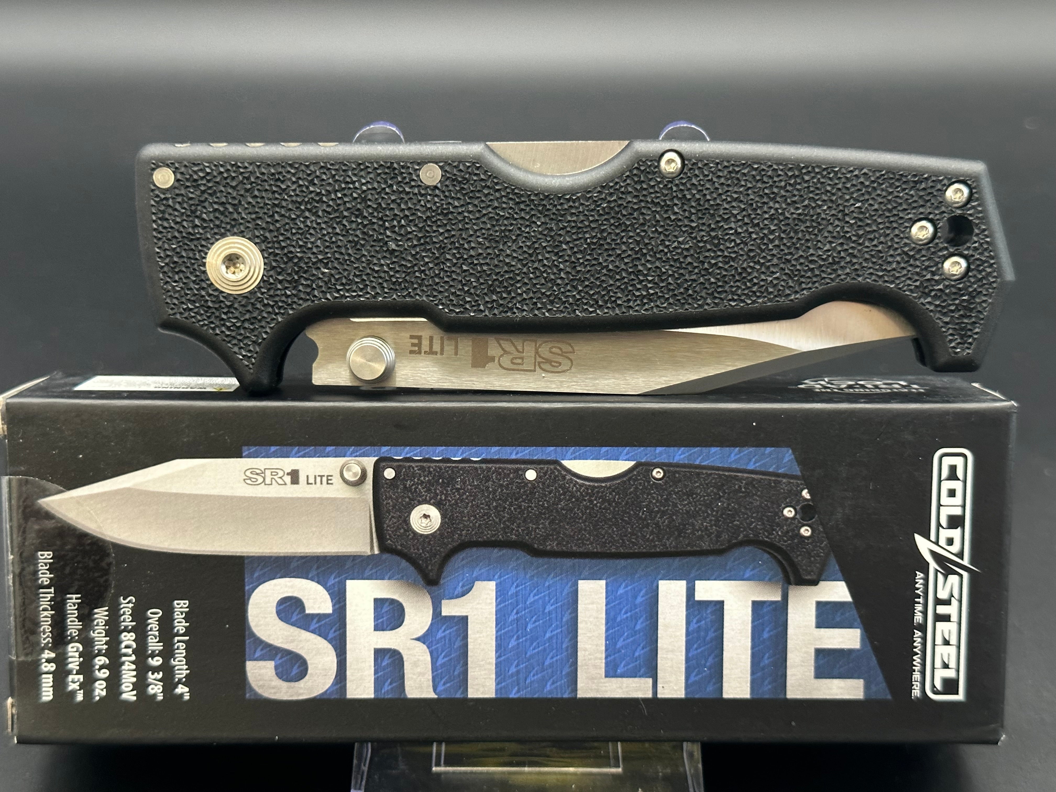 Cold Steel SR1 Lite Folding Knife - High Carbon Stainless Steel Blade, Secure Lock for Outdoor, Camping & EDC Use