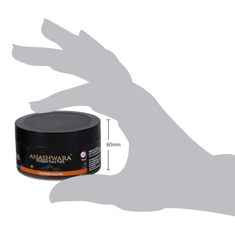 BIO RESURGE LIFE Anashwara Shilajit Anti-Wrinkle Face Mask | Skin Tightening, Pigmentation Removal & Tissue Repair | Exfoliates Dead Cells (50g) - Perfect for Daily Skincare Routine & Spa Treatments