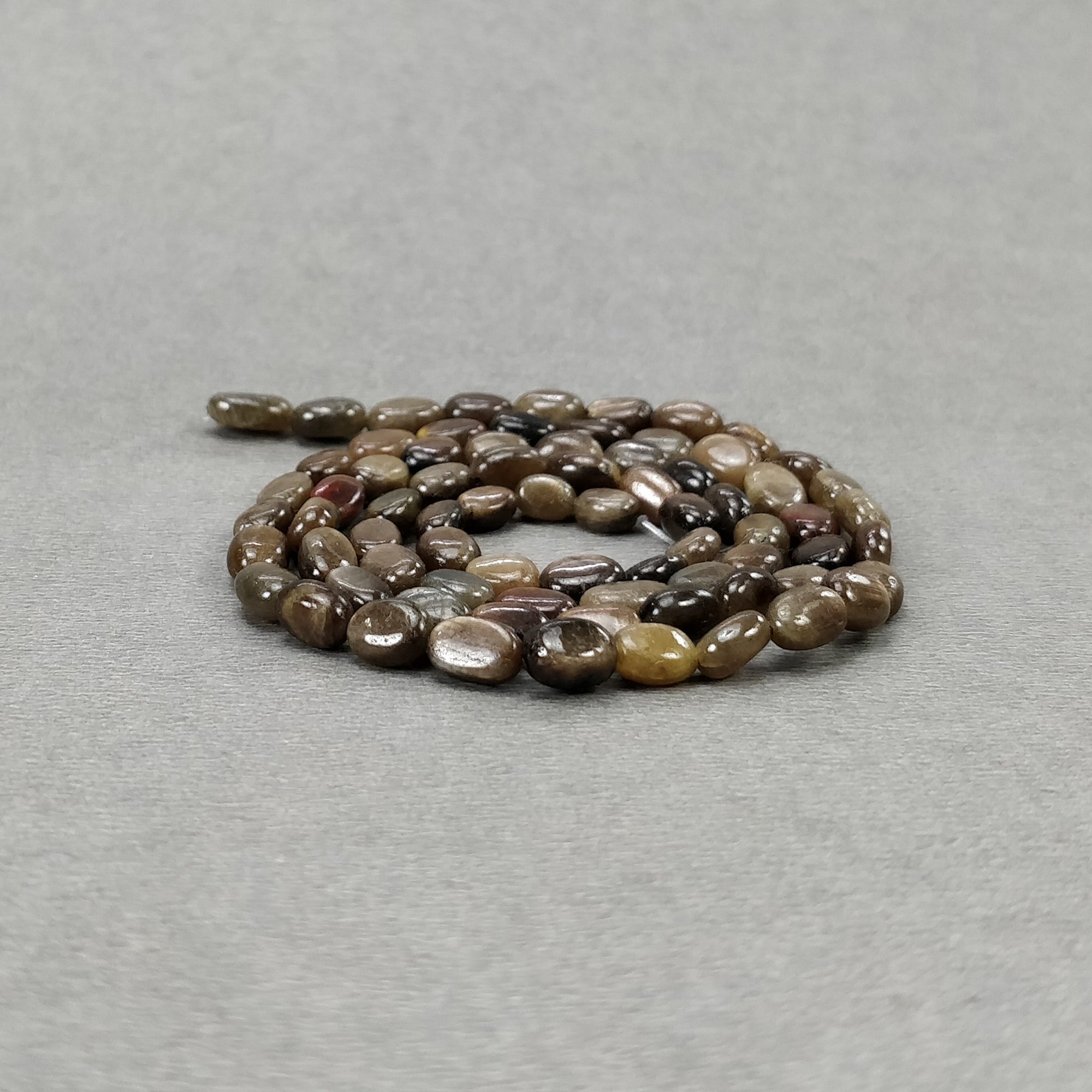 Natural Unheated Golden Brown Chocolate Sapphire Gemstone Cabochon Loose Beads - 75.65cts Oval Plain Nuggets (5x4mm, 6.5x5mm) for Jewelry Making, DIY Crafts, and Beading Projects
