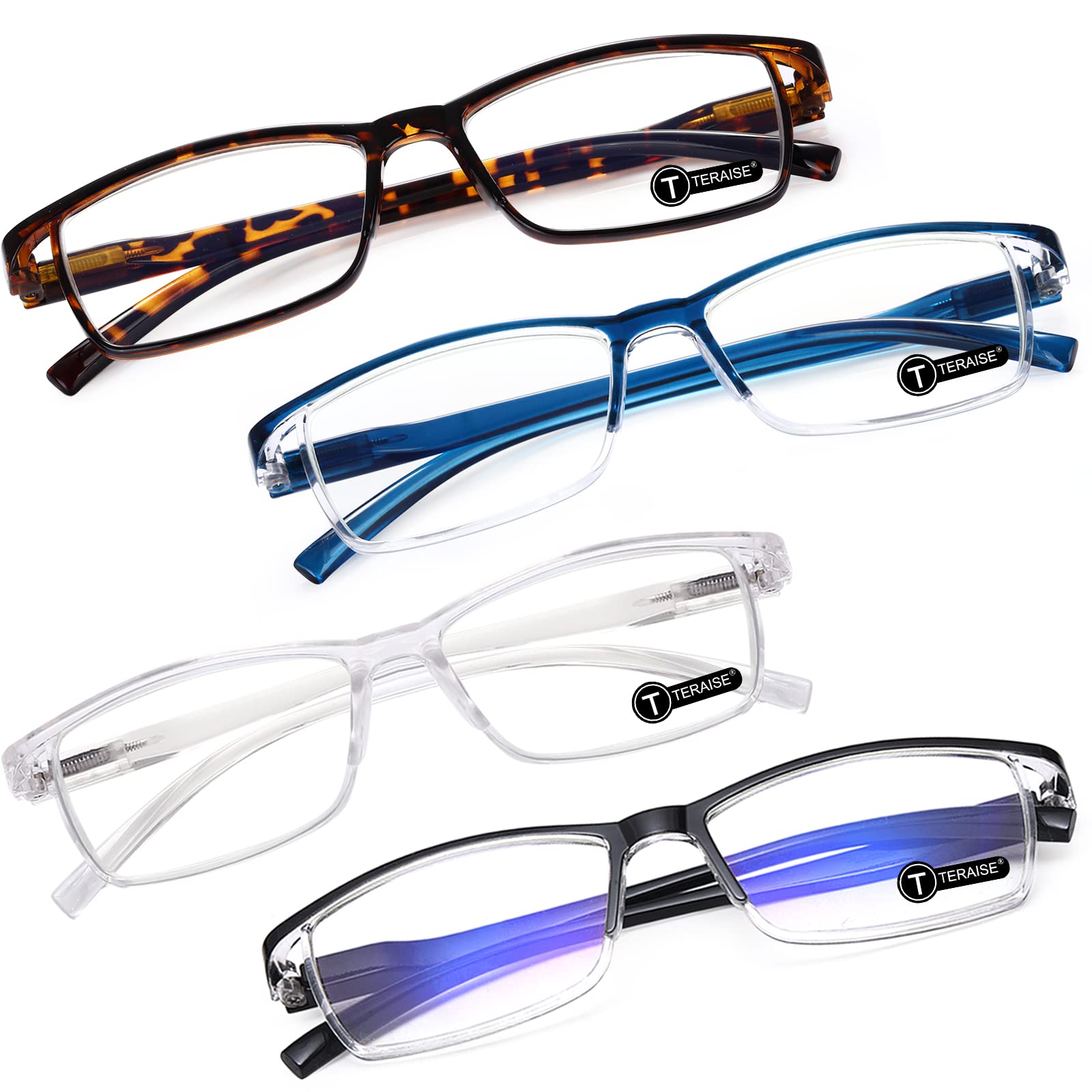 TERAISE Blue Light Blocking Glasses for Men & Women - Anti Eye Strain Computer Glasses, Gaming & Reading Glasses with UV Protection (Perfect for Office Work, Online Classes & Screen Time)