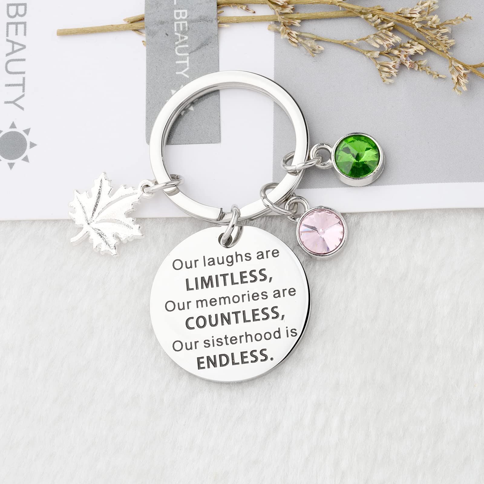 Sorority Sisterhood Gifts - Endless Friendship Keychain for Women, Graduation Keepsake & Greek Life Accessories - Perfect for Graduation Gifts, Sisterhood Events & College Memories