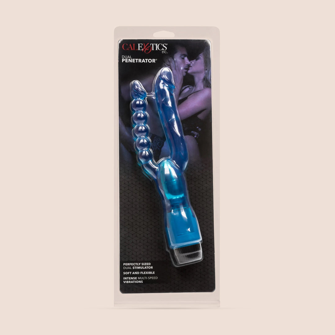 CalExotics Dual Penetrator Vibrator - Powerful Dual Beads & Dildo for Women | G-Spot & Clitoral Stimulation | Perfect for Couples Play & Solo Pleasure