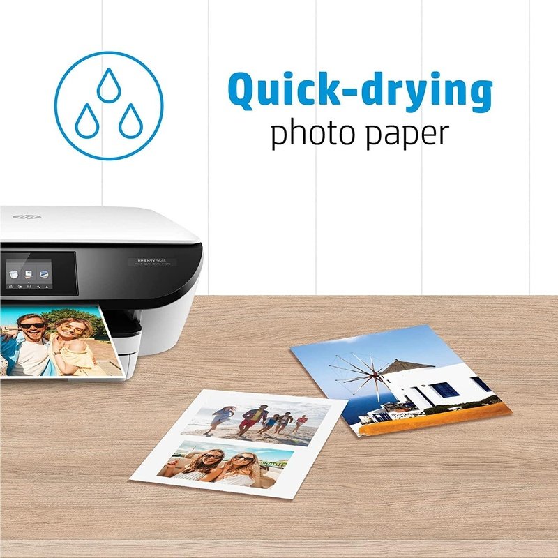 HP Everyday Photo Paper Glossy 50 Sheets (8.5x11 Inch, Q8723A) - Premium Quality for Photo Printing, Scrapbooking & Home Office Use