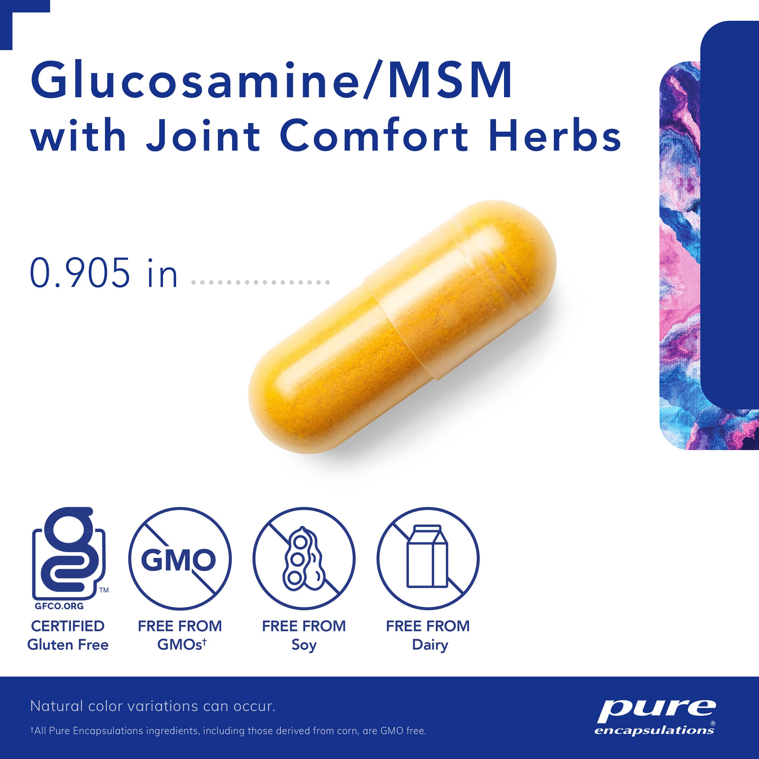 Pure Encapsulations Glucosamine MSM Supplement - 360 Capsules for Joint Support, Mobility, Comfort & Cartilage Health | Supports Active Lifestyle & Connective Tissue Wellness