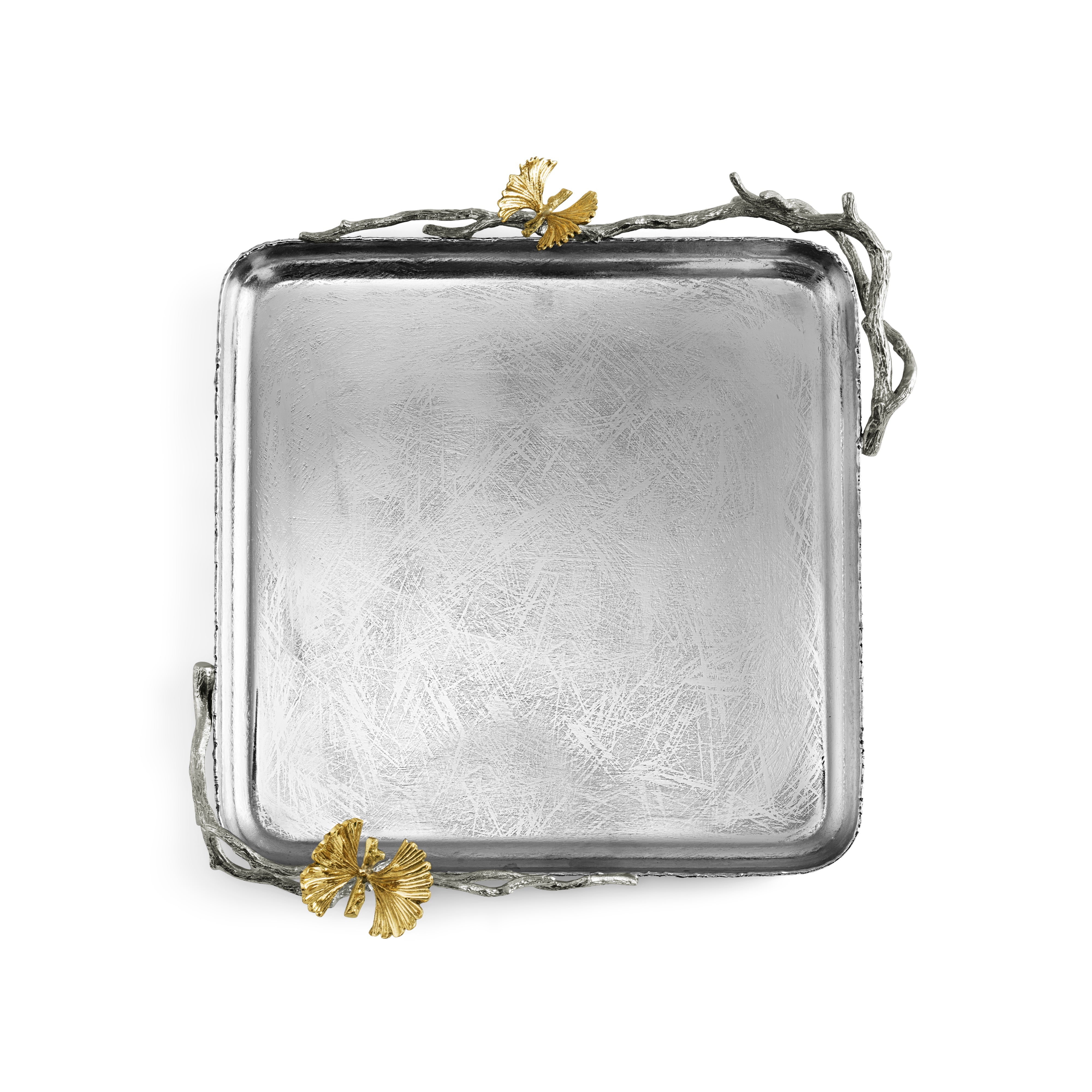 Elegant Butterfly Ginkgo Matzah Plate for Passover Seder - Premium Ceramic Judaica Serving Tray for Jewish Holidays & Home Decor