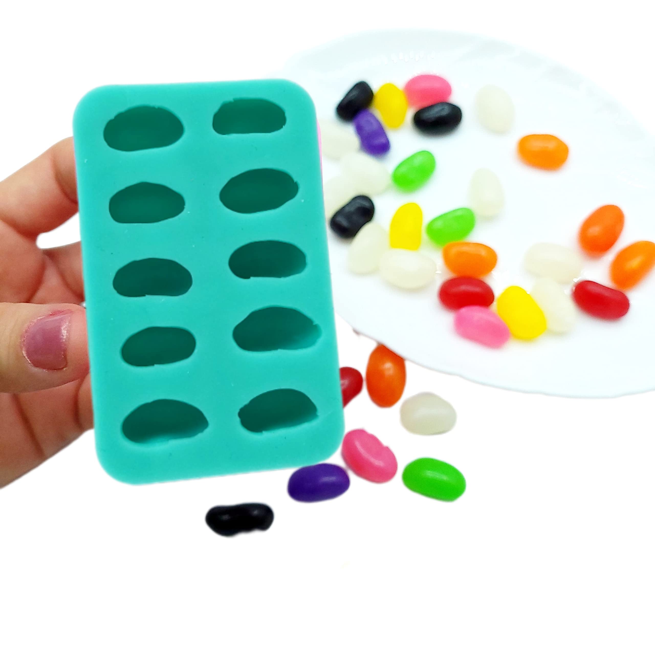 Premium Jelly Bean Candy Mold - Realistic Silicone Jellybean Mold for DIY Candy Making, Baking & Chocolate Treats - Perfect for Parties, Gifts & Holiday Desserts