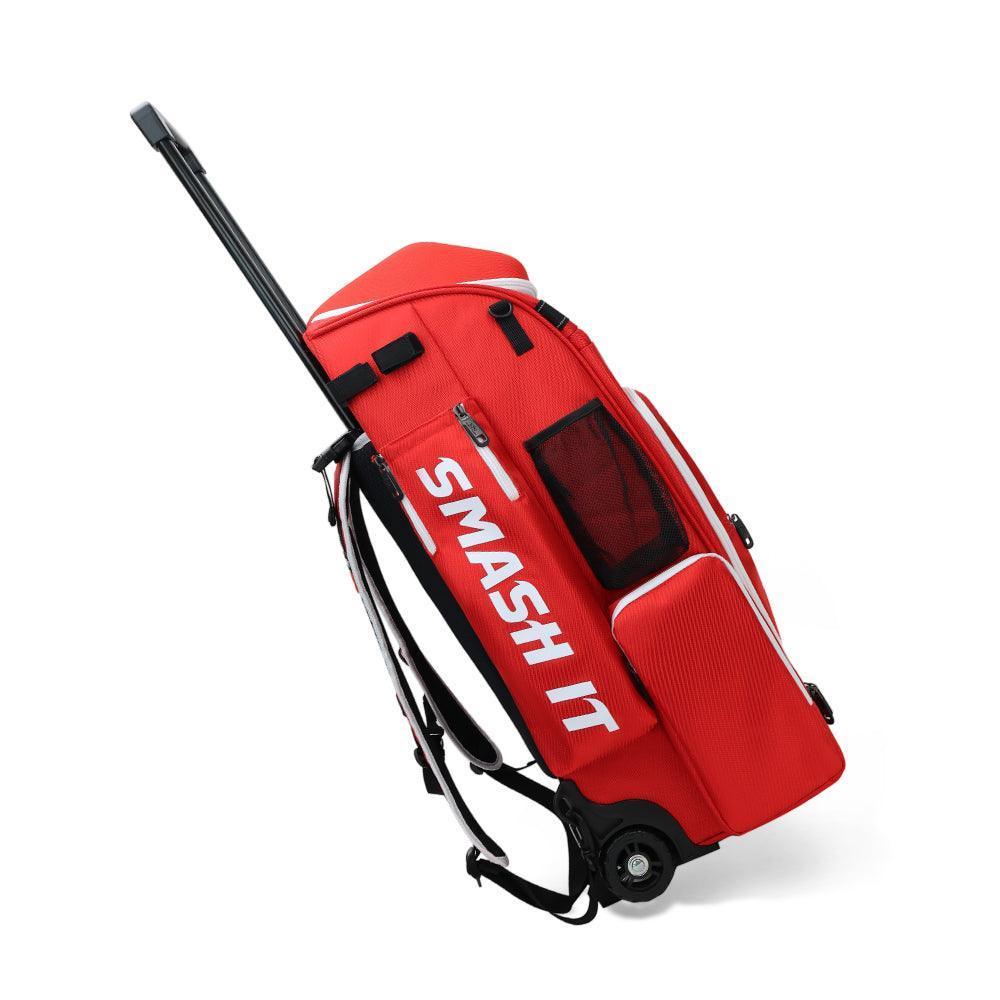 2025 Smash Ops Lil' Guerrilla Hybrid Roller Bat Pack Bag - Red & White Backpack for Baseball, Softball & Travel - Perfect for Sports Gear Storage & Team Equipment Organization