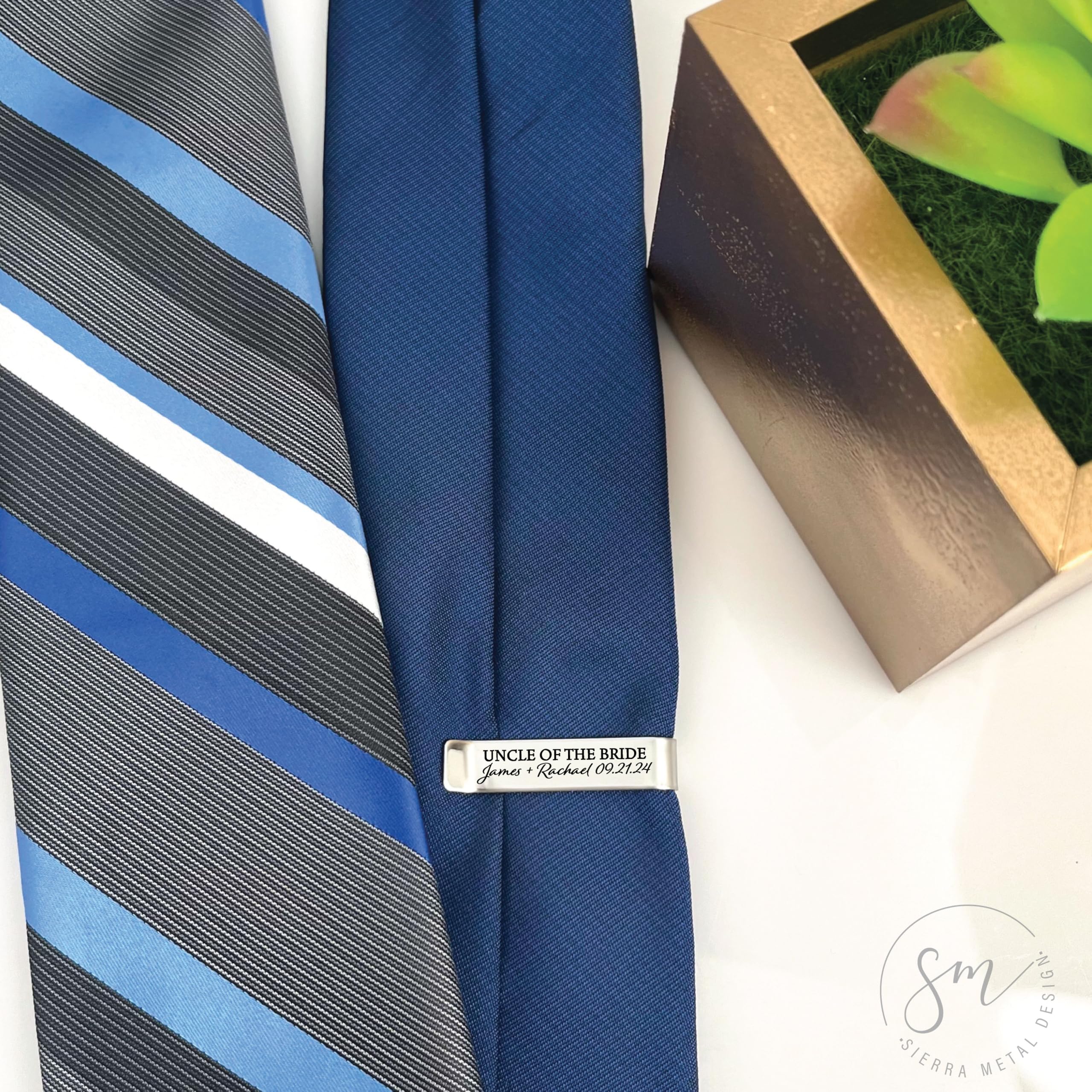 Personalized Uncle of the Bride Tie Clip - Elegant Wedding Gift for Groom's Brother, Bride's Uncle & Parents - Perfect for Wedding Ceremonies, Receptions & Formal Family Events - UNCLE-BRIDE-TIE