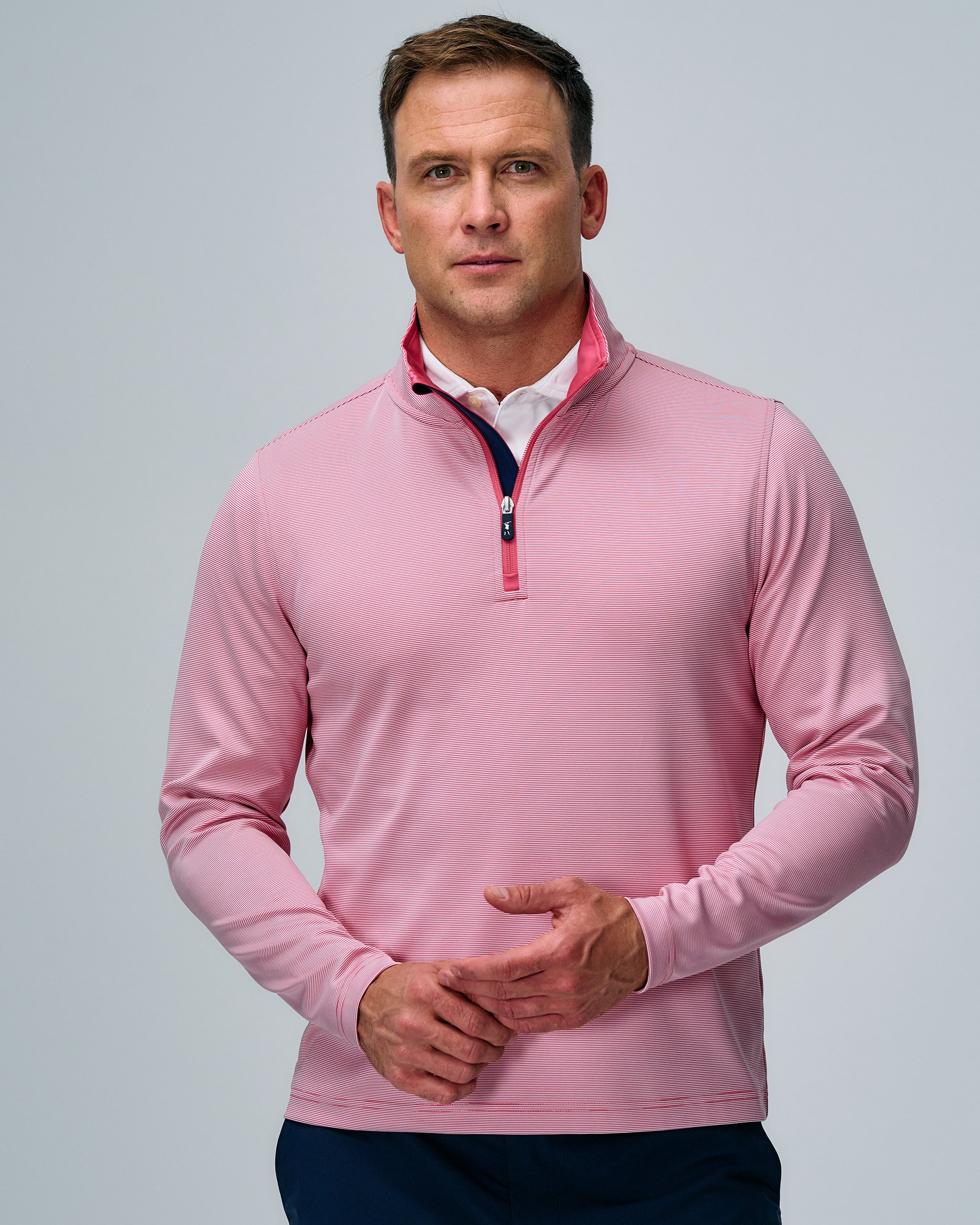 COUGHLIN Men's Quarter Zip Pullover Sweater - Lightweight & Comfortable for Casual Wear, Office, and Outdoor Activities