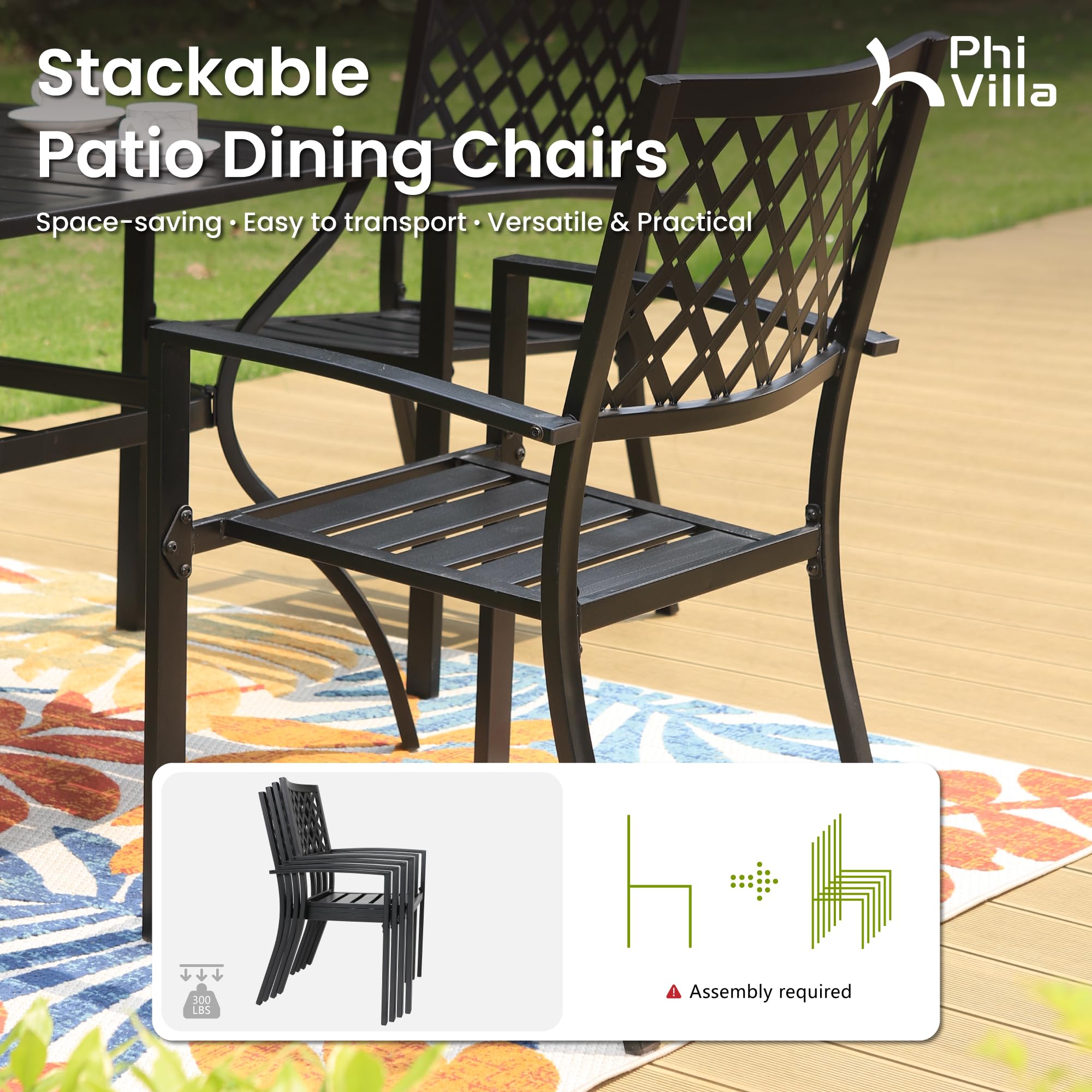 PHI VILLA 5-Piece Outdoor Dining Set - 37