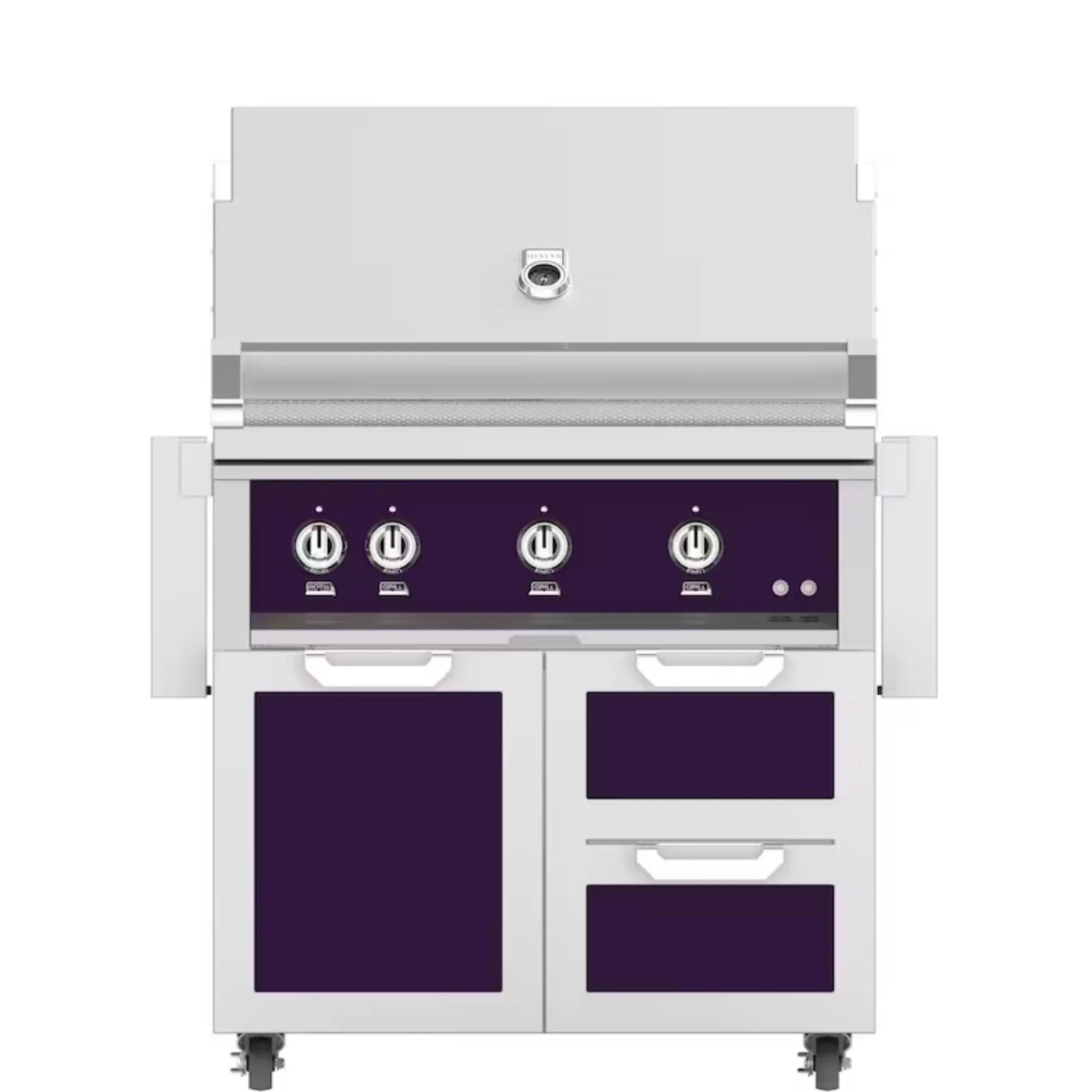 Hestan 36-Inch Freestanding Outdoor Gas Grill with Door & Double Storage Drawers - GBR36 GCR36 - Perfect for Backyard BBQs, Patio Cooking, and Outdoor Entertaining