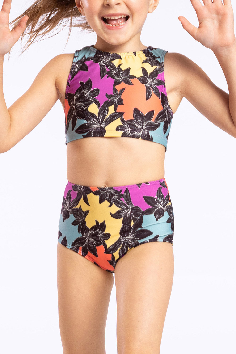 Malibu Kids Bikini Set - Cute Swimwear for Girls, 2-Piece Bathing Suit with Ruffles, UPF 50+ Sun Protection - Perfect for Beach, Pool & Summer Vacations